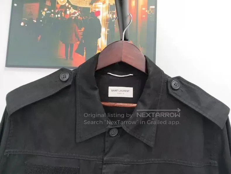 Yves Saint Laurent YSL Black Leather Jacket Outerwear. Size US M / EU 48-50 / 2 - 4 Thumbnail