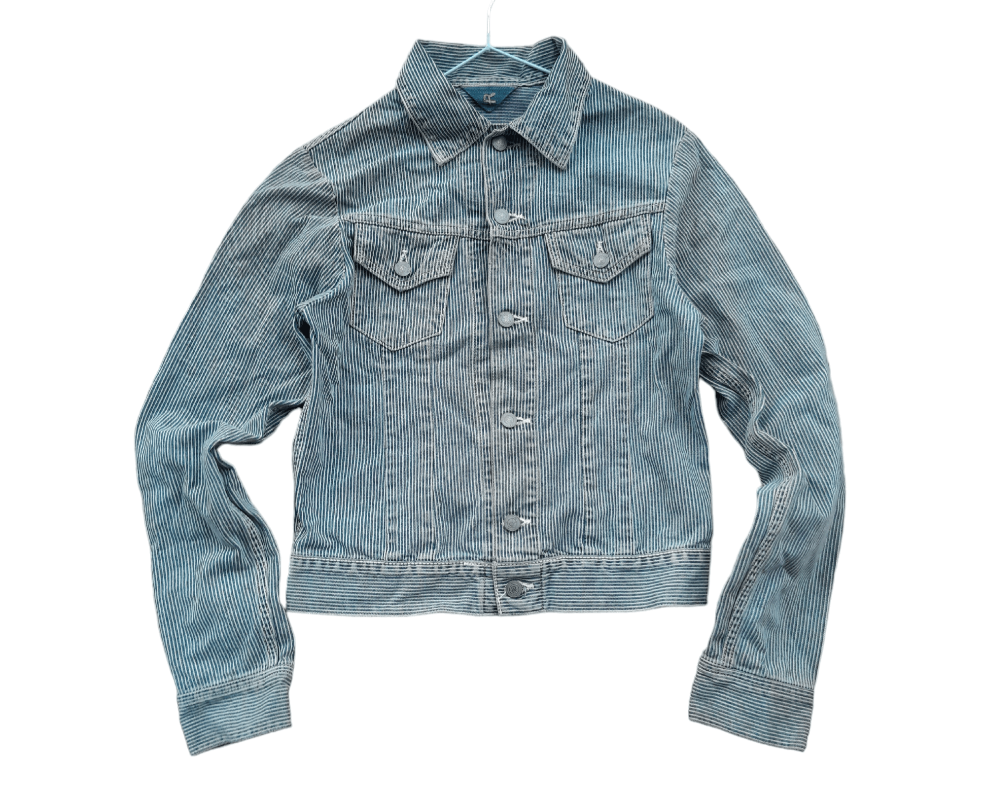 image of r By 45Rpm Cropped Style Denim Jacket, Men's (Size Small)