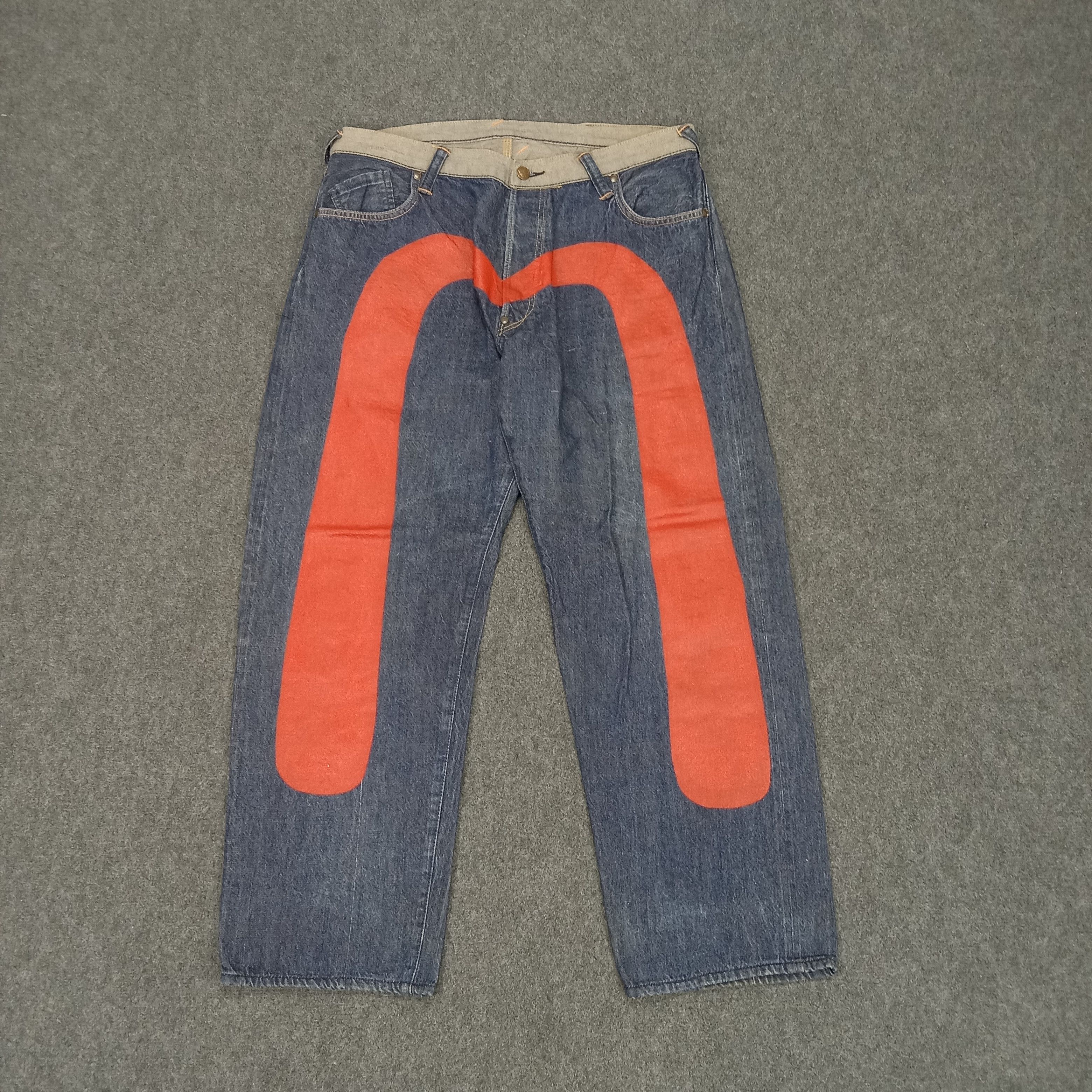 Evisu Yamane Japanese Brand Daicock Custom Denim Jeans Size US 35 - 1 Thumbnail
