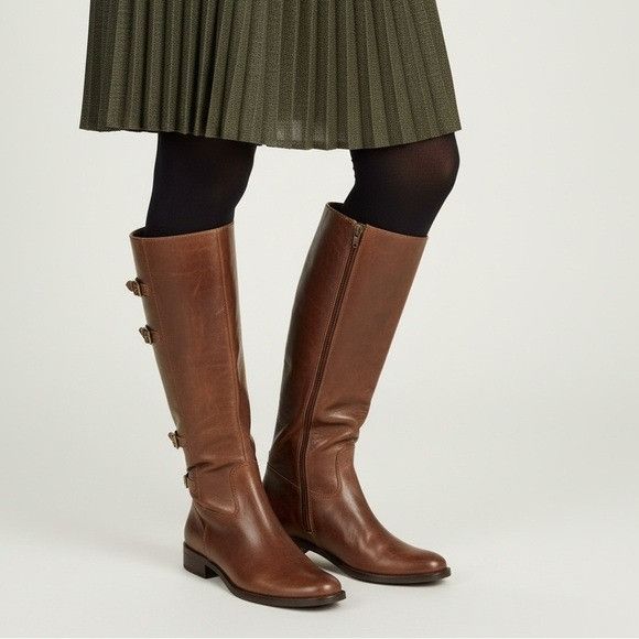 Matisse Matisse “Becky” Brown Leather Knee-High Boots Size US 7 / IT 37 - 1 Thumbnail