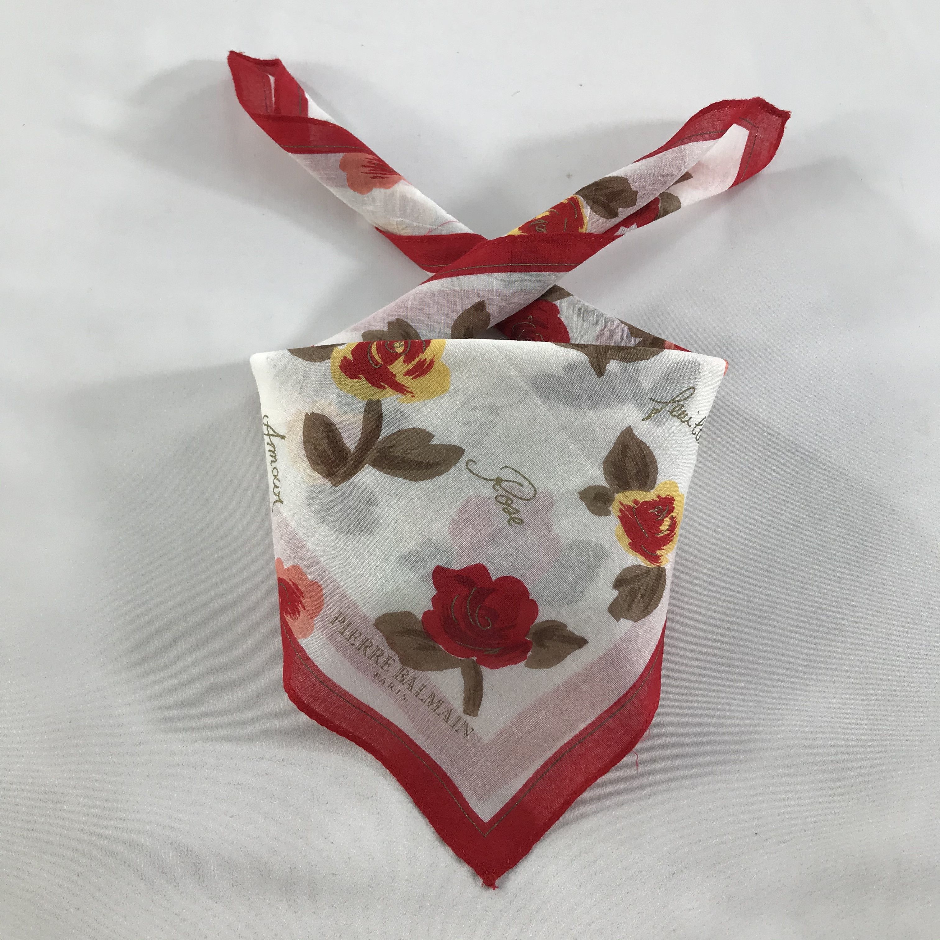 Pierre Balmain × Vintage Pierre Balmain Bandana / Handkerchief / Neckerchief - S1576 Size ONE SIZE - 3 Thumbnail