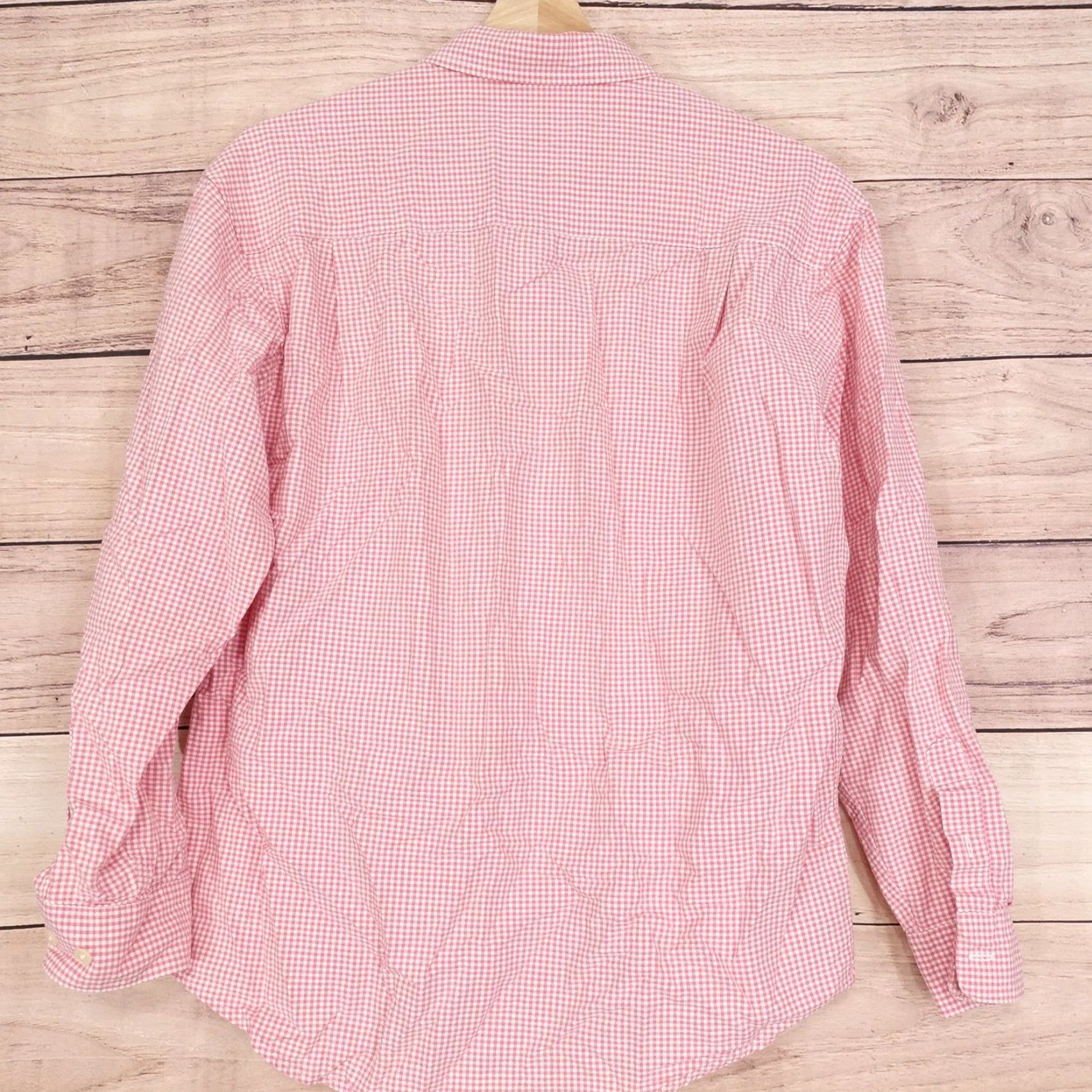 Eddie Bauer Eddie Bauer Button-Up Shirt Womens XS Pink White Gingham Long Sleeve Cotton Top Size XS / US 0-2 / IT 36-38 - 4 Thumbnail
