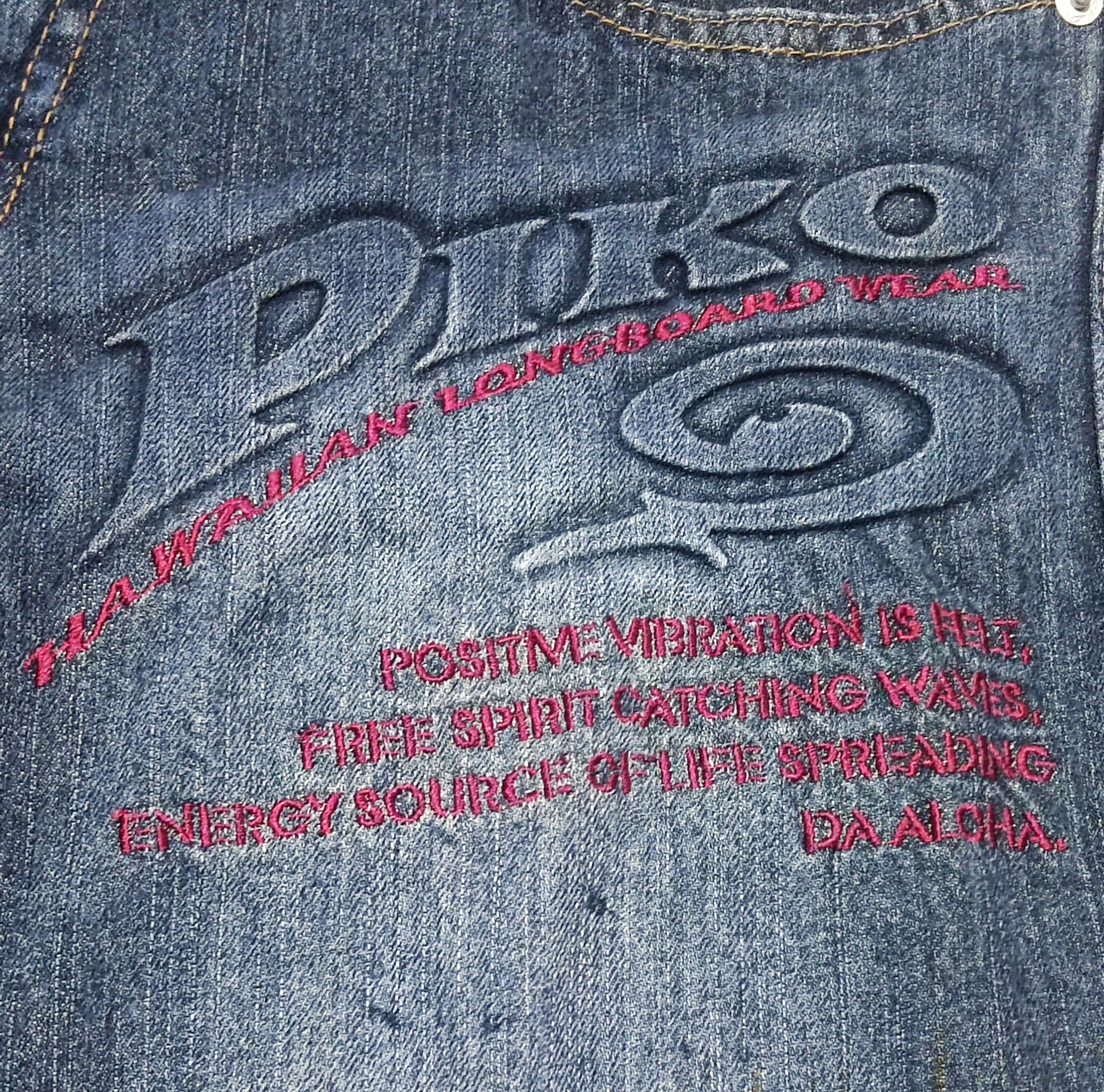 JNCO Piko JDM 3D Embossed Logo Denim Jorts Y2K Surf Skate Size US 31 - 7 Thumbnail