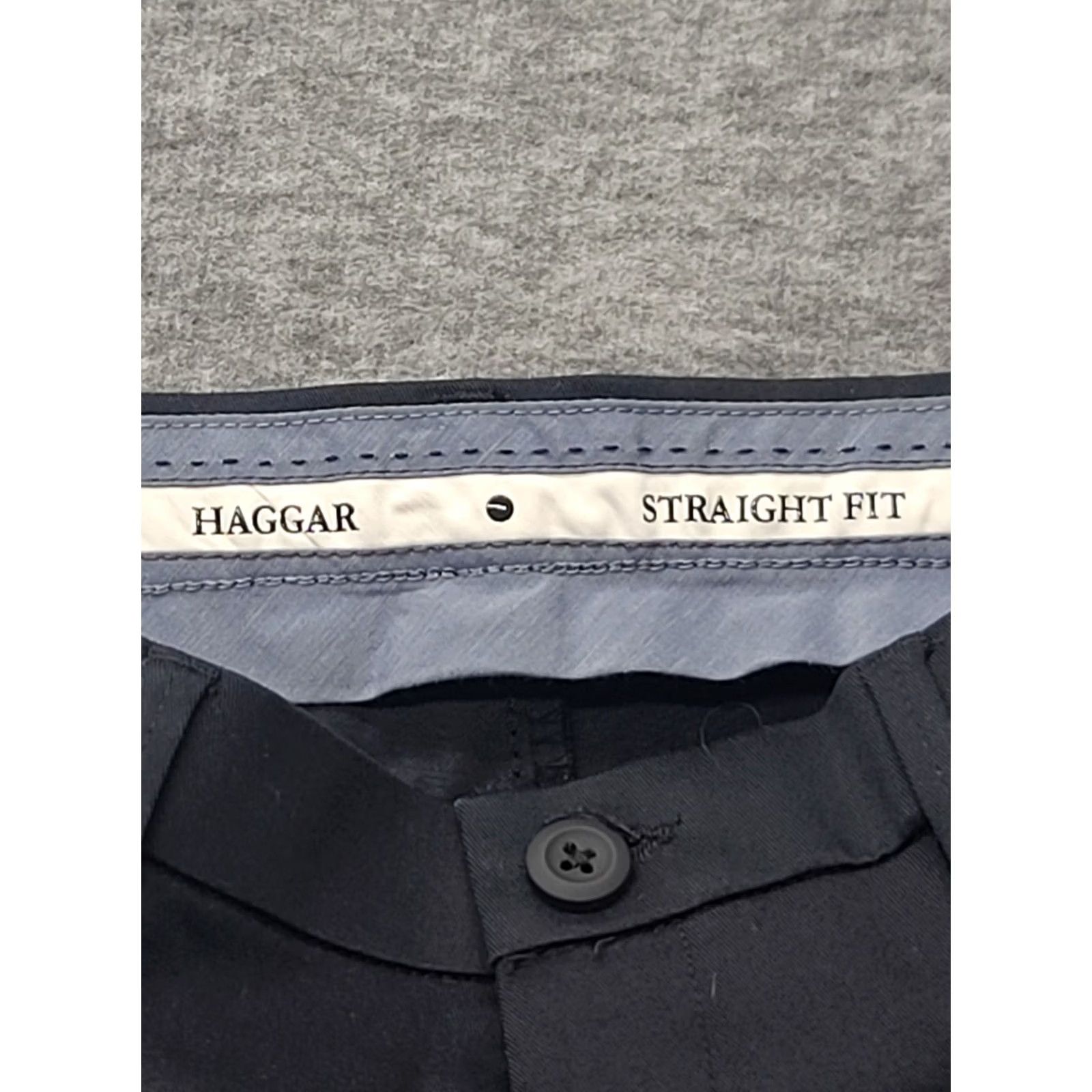 Haggar Haggar Premium Khaki Pant Mens 36x34 Straight Leg Khaki Pant Regular Fit Black Cotton Polyester Spandex City Preppy Wedding Size US 36 / EU 52 - 3 Thumbnail