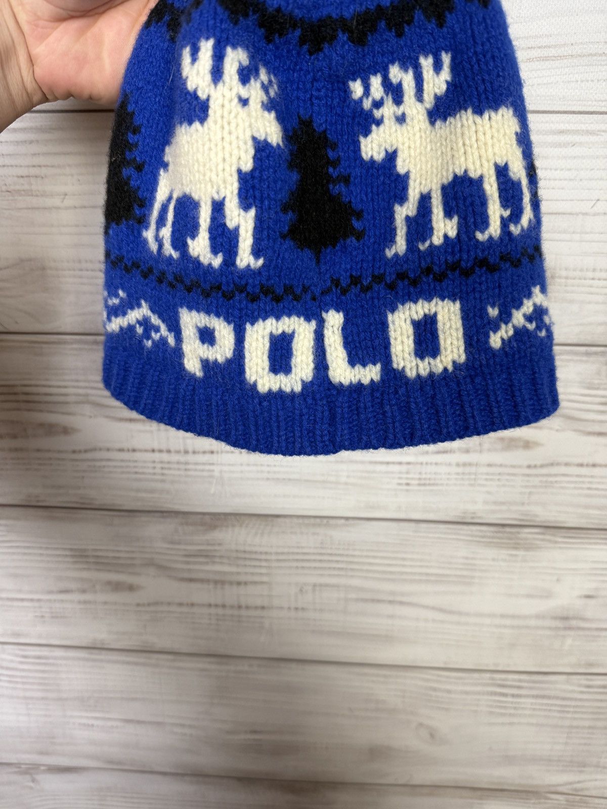 Polo Ralph Lauren Vintage Polo Ralph Lauren USA Logo Winter Wool Knit Beanie Size ONE SIZE - 4 Thumbnail