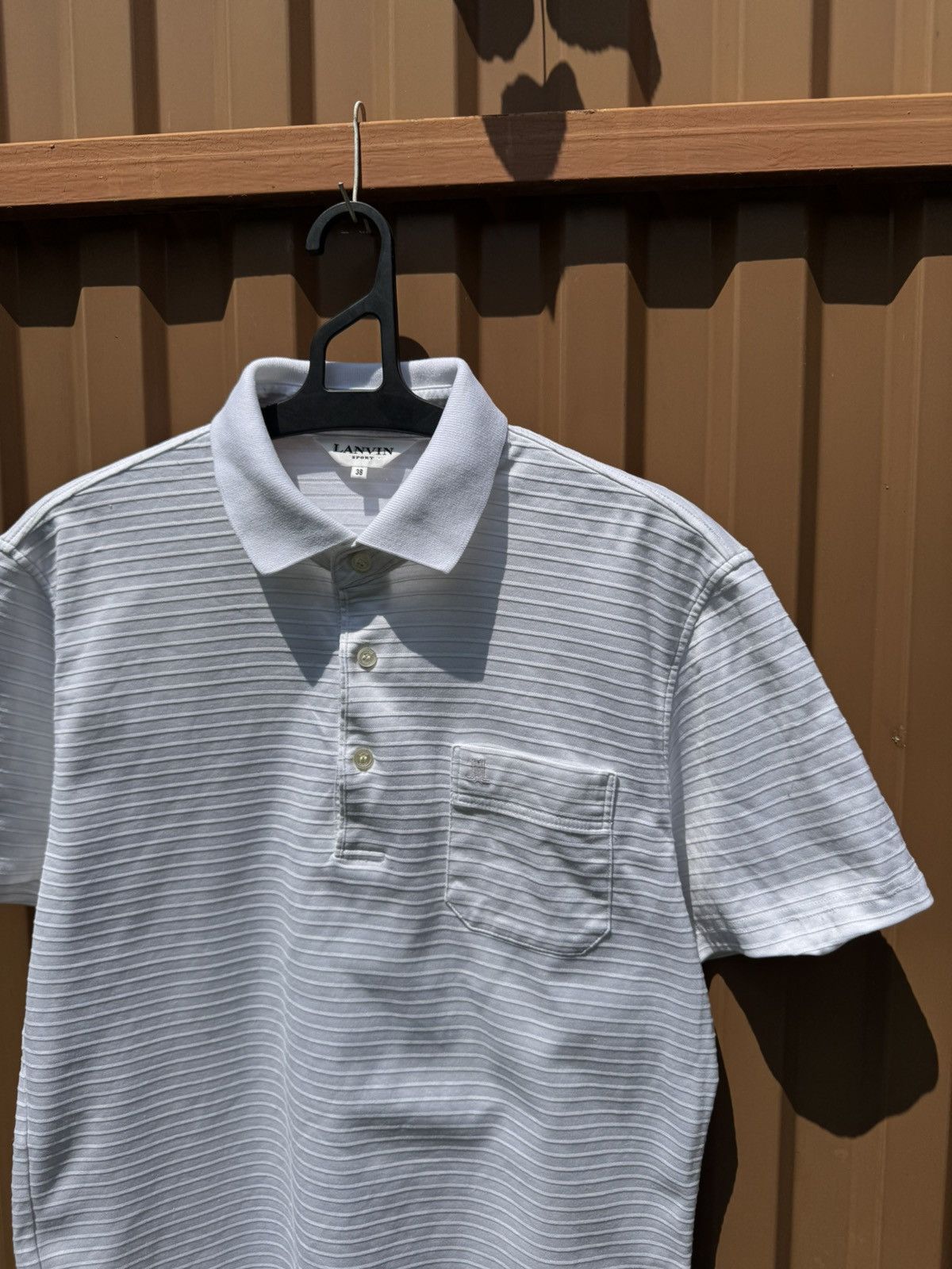 Vintage Vintage Lanvin Stripes Polo Tee Size US M / EU 48-50 / 2 - 7 Thumbnail