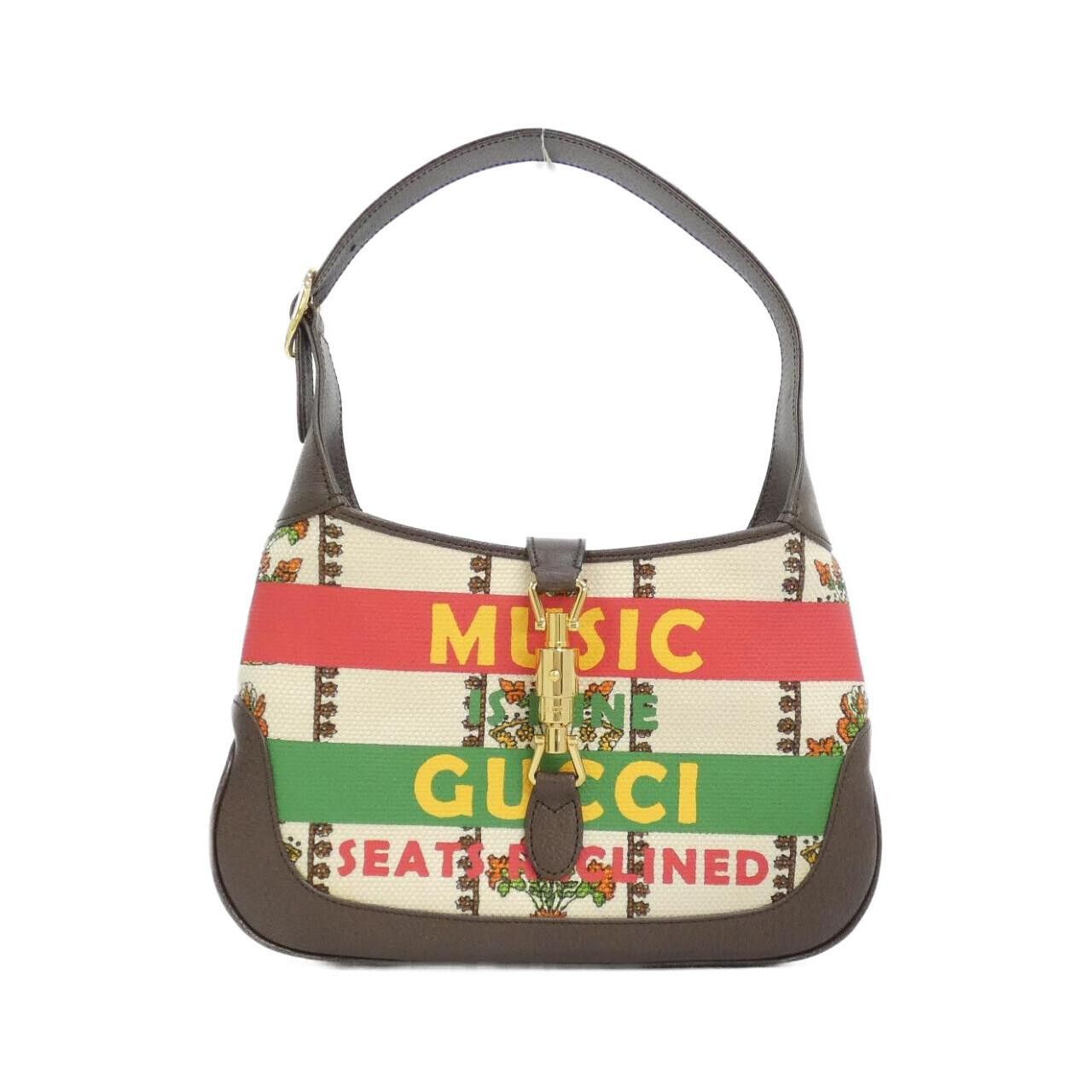 Gucci Gucci Gucci Jackie 1961 Canvas Leather Shoulder Bag Textile Shoulder Bag 636706 DUTY FREE for USA Size ONE SIZE - 1 Thumbnail