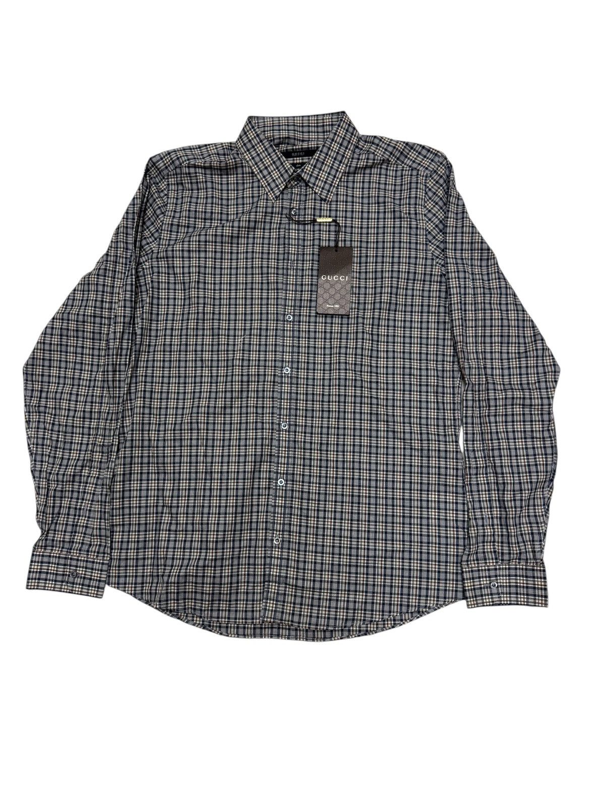 Gucci Gucci men's long-sleeve button-down shirt plaid or checked Size US M / EU 48-50 / 2 - 1 Thumbnail