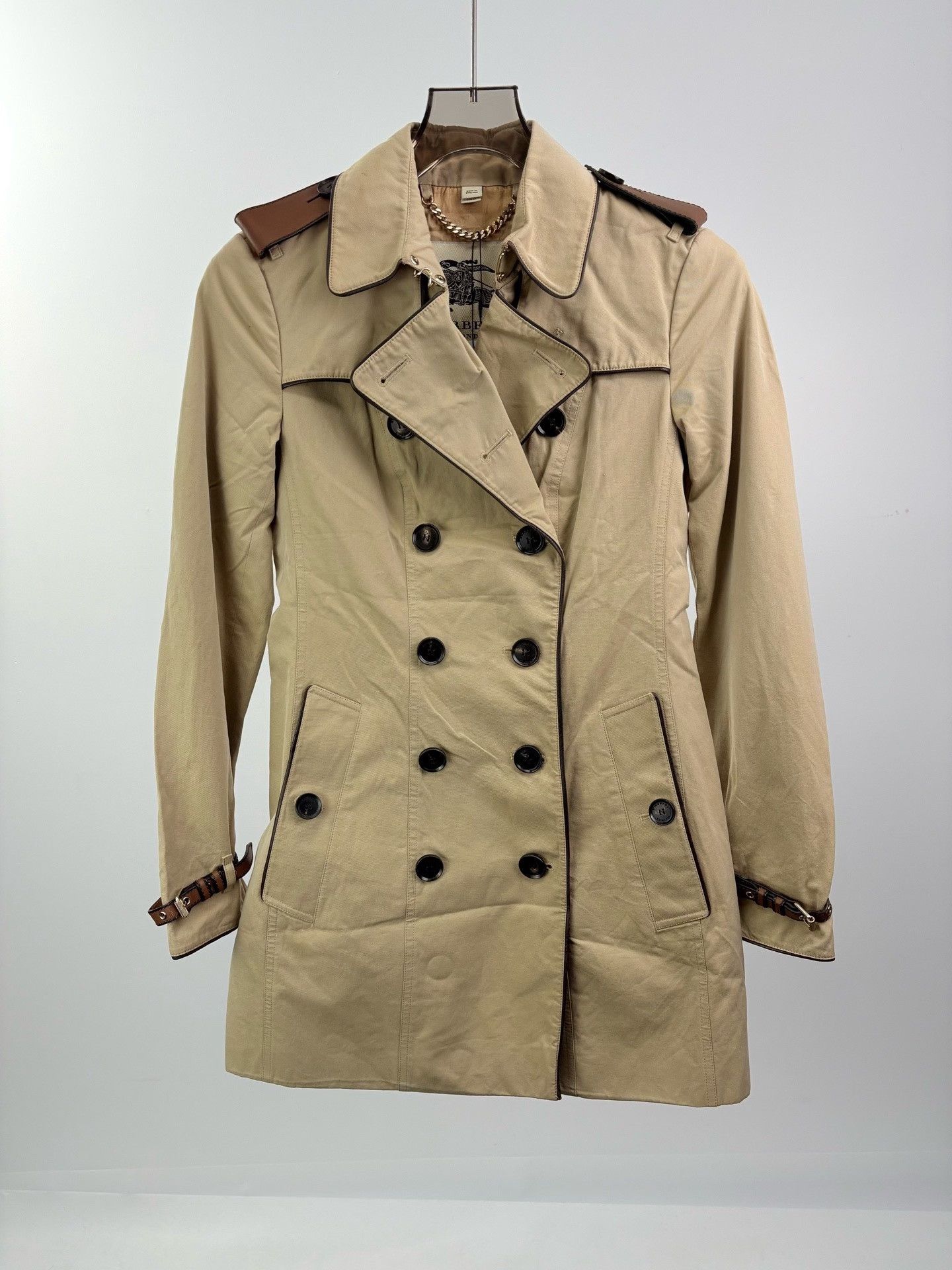 Burberry Burberry Double-Breasted Trench Coat UK6 Size XXS / US 00 / IT 34 - 1 Thumbnail