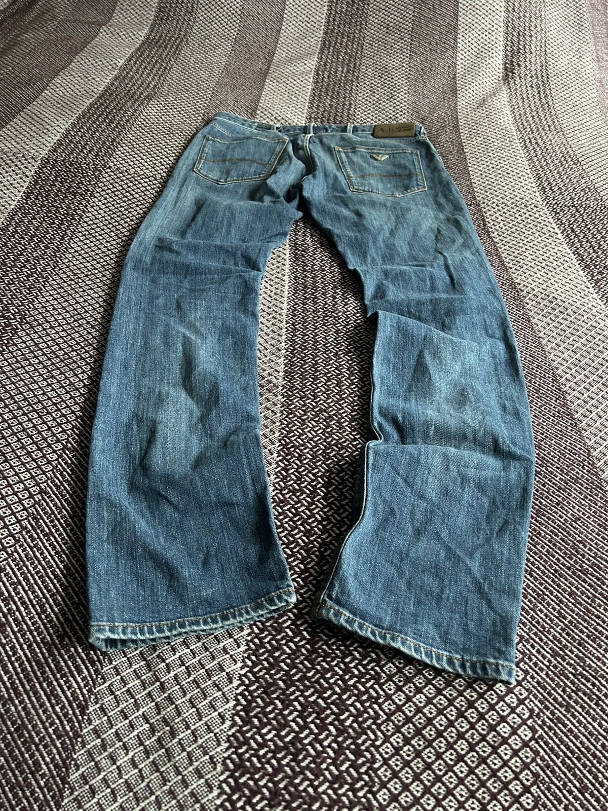 Armani Vintage Armani Jeans Denim Pants Solid Metal Logo Size 30 Size US 30 / EU 46 - 3 Thumbnail
