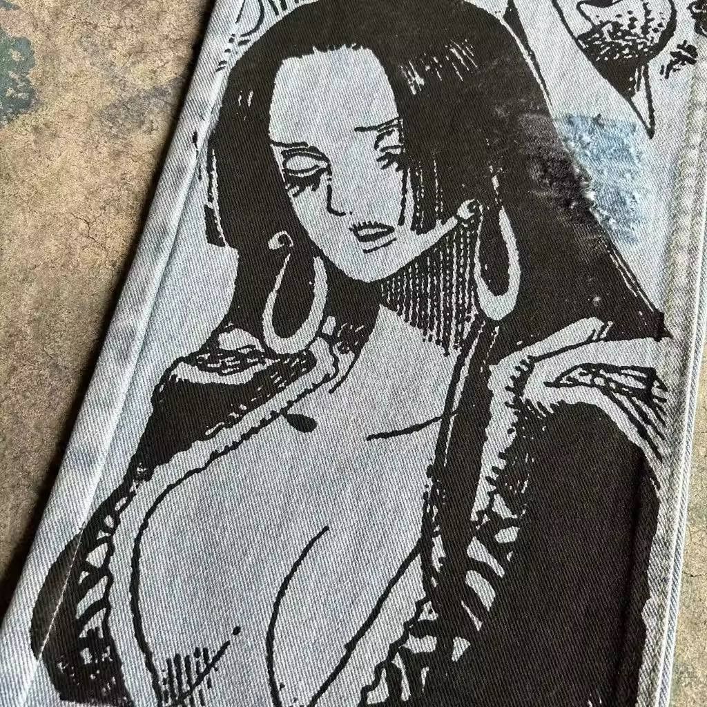 Japanese Brand × Vintage baggy anime jeans. Size US 36 / EU 52 - 4 Thumbnail