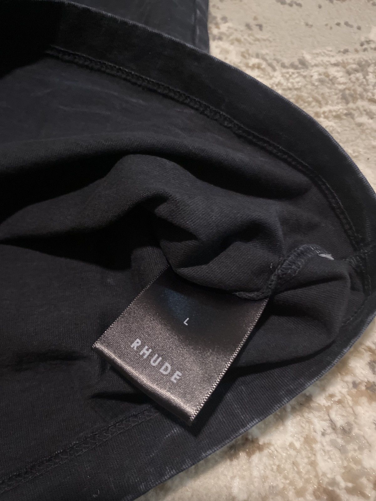 Rhude Rhude Side “Rhude” T-Shirt Washed Black Size US L / EU 52-54 / 3 - 6 Thumbnail