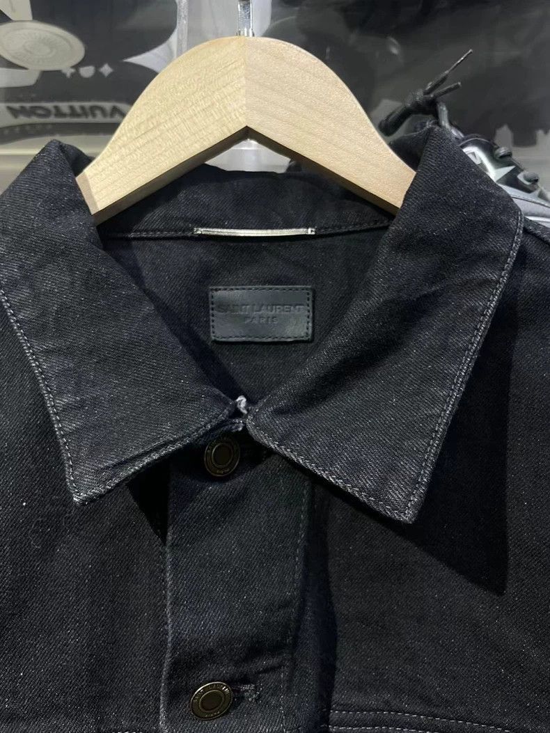 Saint Laurent Paris Saint Laurent Paris Saint Laurent Black Denim Jacket Size Size US L / EU 52-54 / 3 - 3 Thumbnail