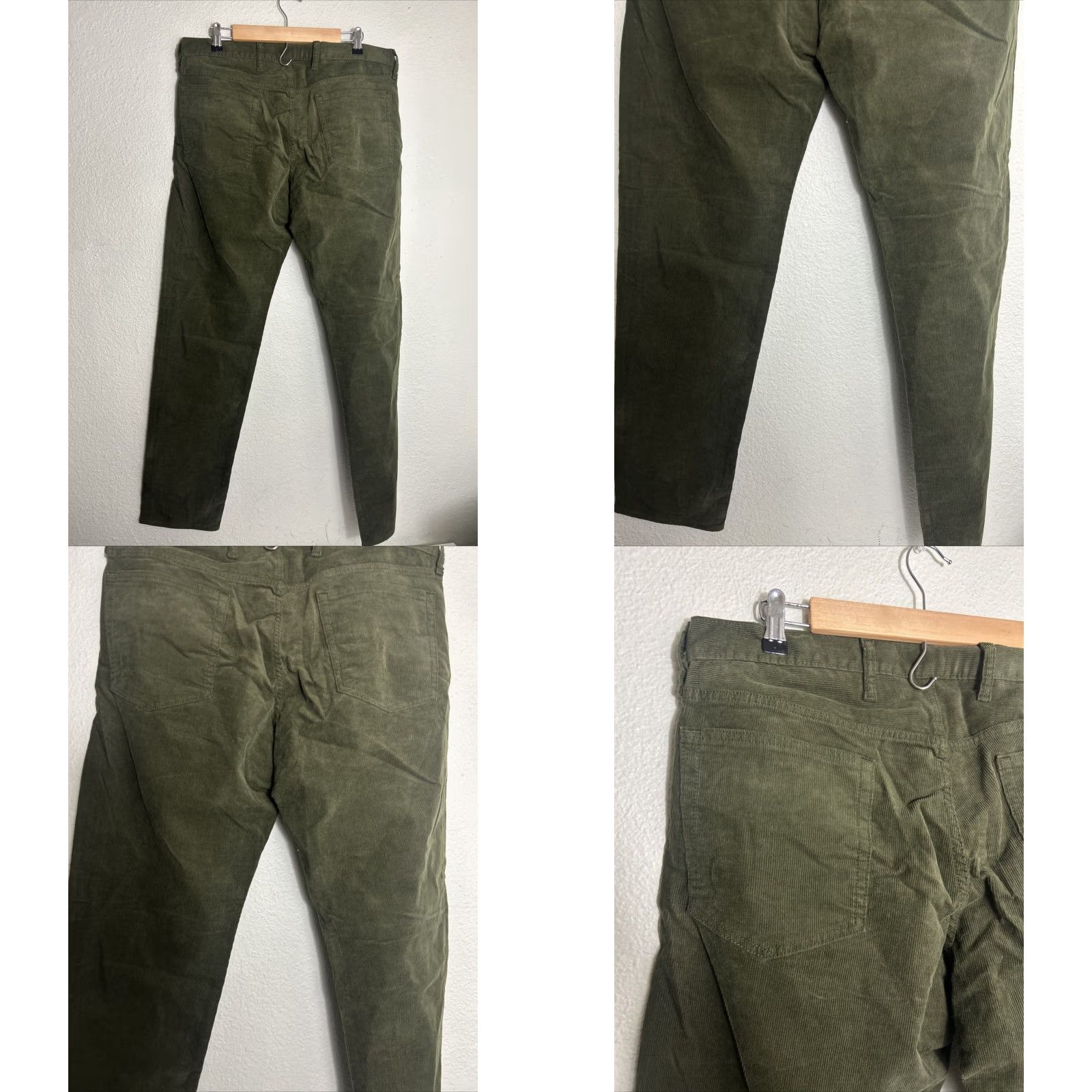 Gap Gap Slim Corduroy Pants Army Jacket Green Mens Size 36x34 Straight Size US 36 / EU 52 - 8 Thumbnail
