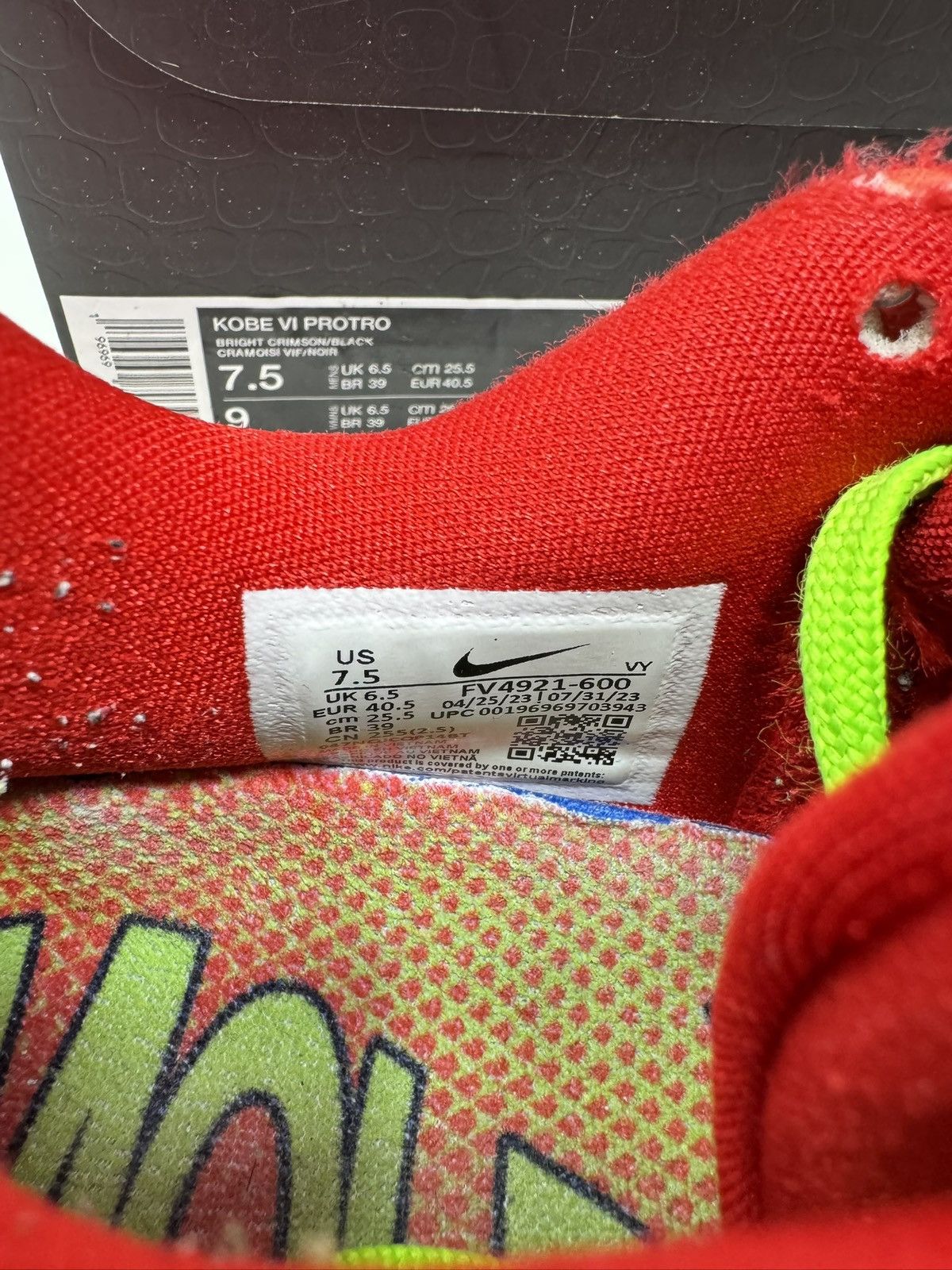 Nike Nike Zoom Kobe 6 Protro Reverse Grinch Size US 7.5 / EU 40-41 - 10 Thumbnail
