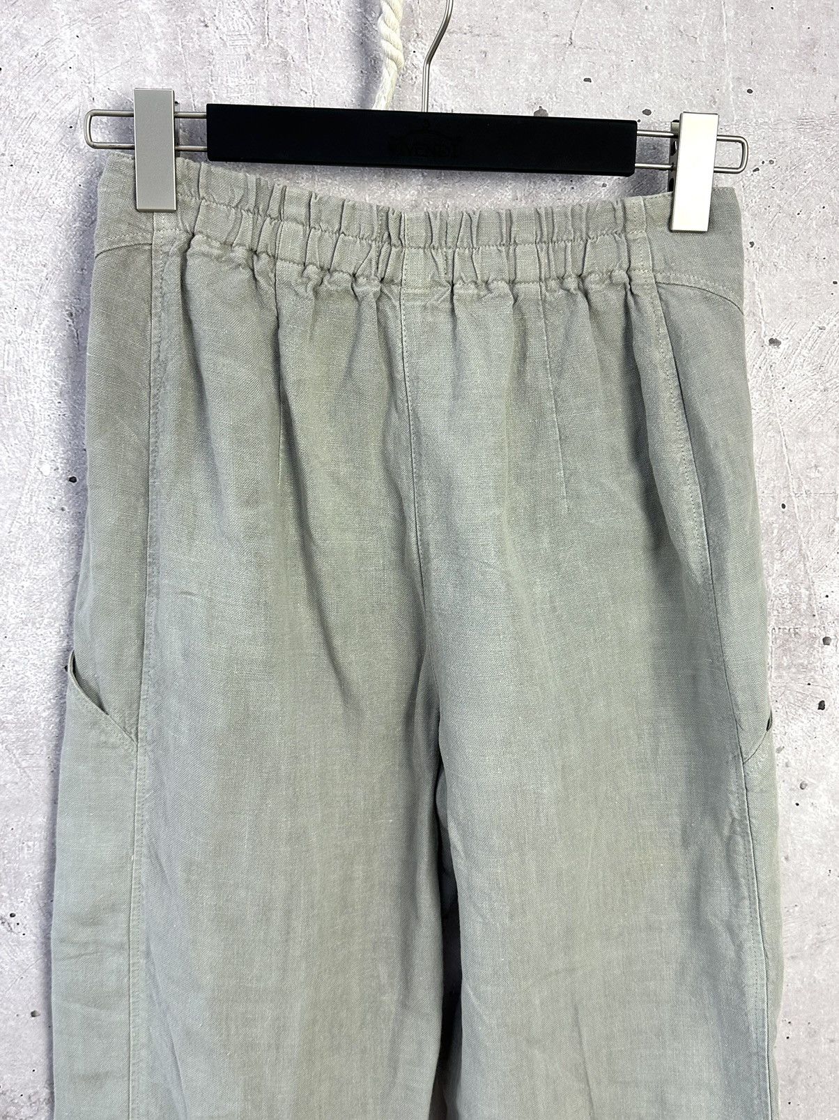 If Six Was Nine Vintage OSKA Linen Japanese Grey Pants Size 30" / US 8 / IT 44 - 6 Thumbnail