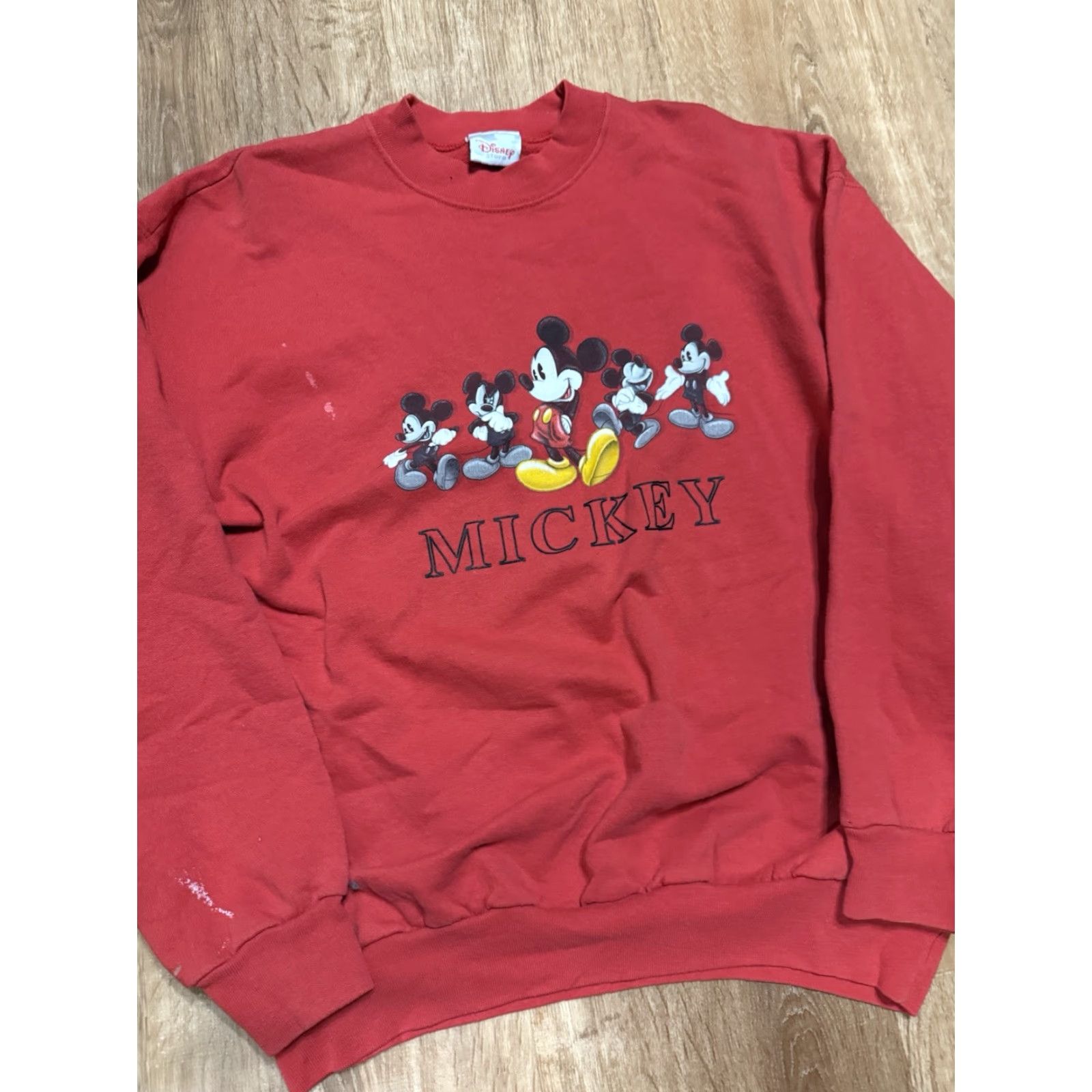 Disney VINTAGE Disney Mickey Mouse Sweatshirt Large Adults Red Crew Neck Y2K Size US L / EU 52-54 / 3 - 5 Thumbnail