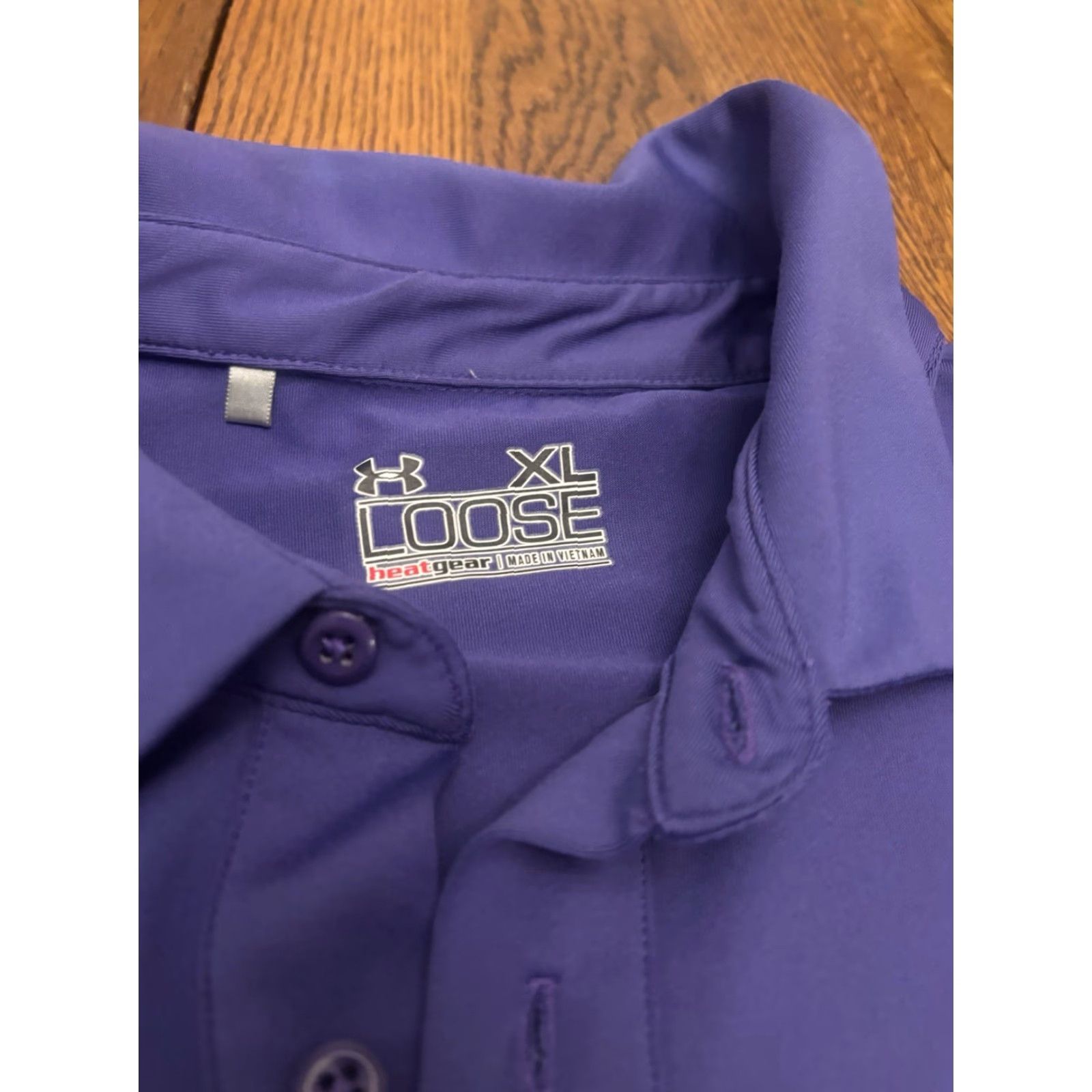 Under Armour Under Armour Golf Polo Shirt Mens XL HeatGear Loose Fit Purple Striped N/A Size US XL / EU 56 / 4 - 2 Thumbnail