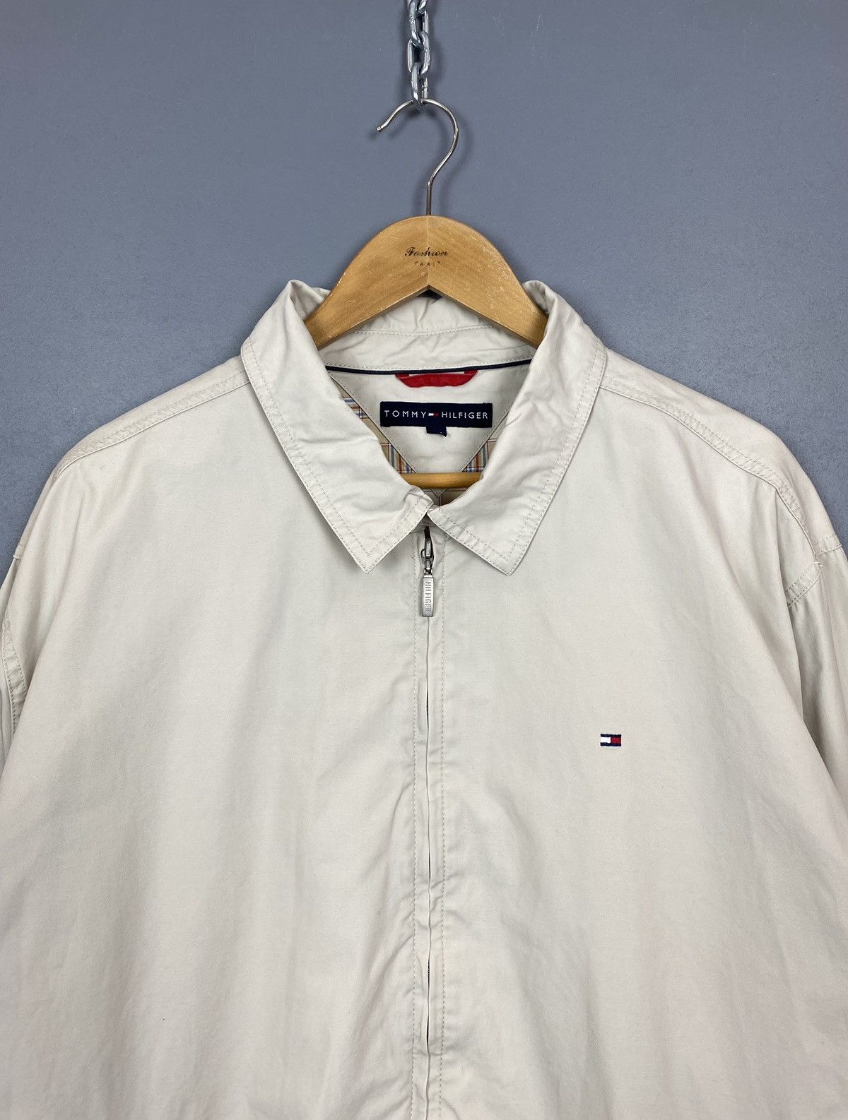 Tommy Hilfiger Vintage Tommy Hilfiger Long Sleeve Jacket Size 2XL Beige Size US XXL / EU 58 / 5 - 2 Thumbnail