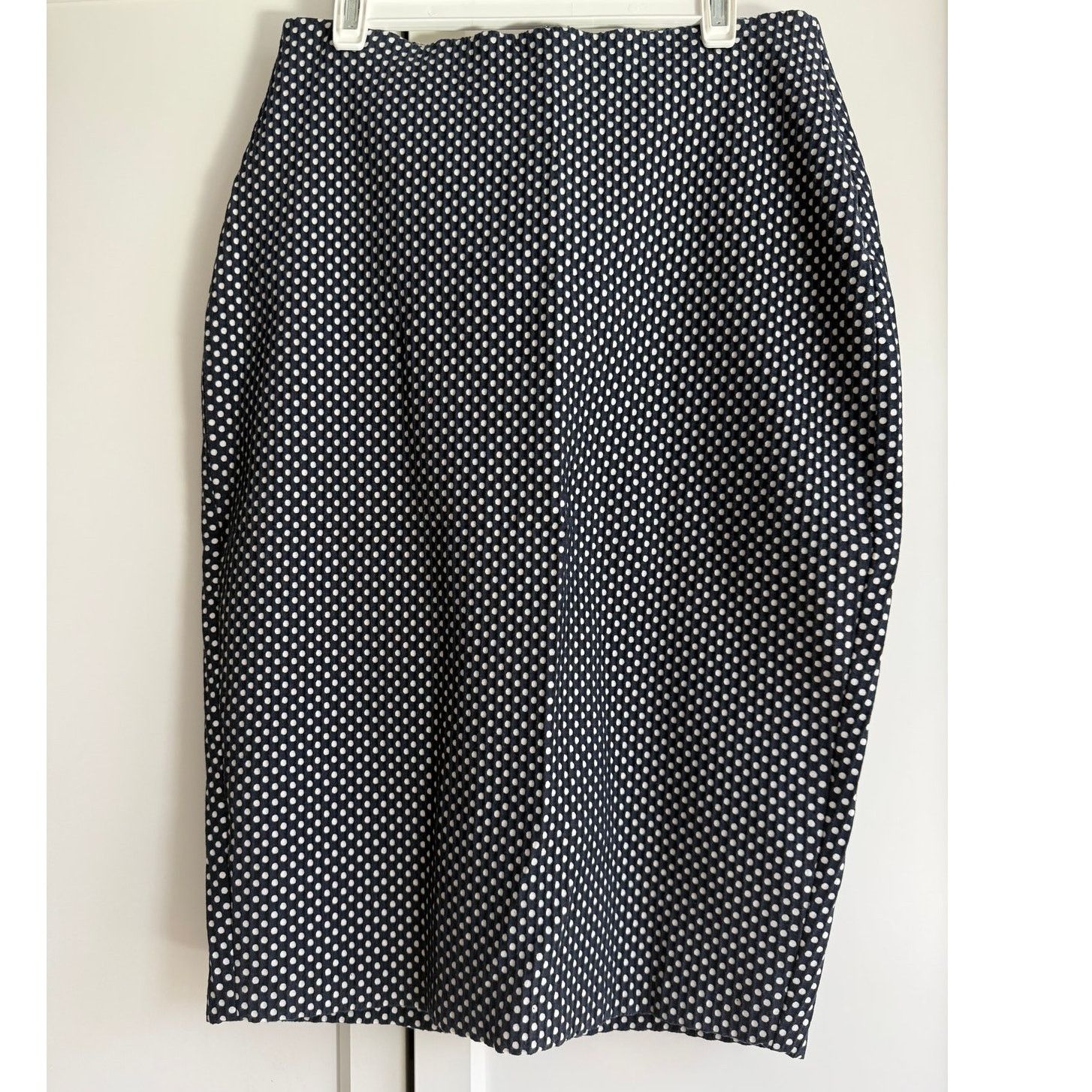 Bailey 44 Bailey 44 Navy White Polka Dot Pleated Midi Skirt 8 - D007 Size 30" / US 8 / IT 44 - 2 Thumbnail