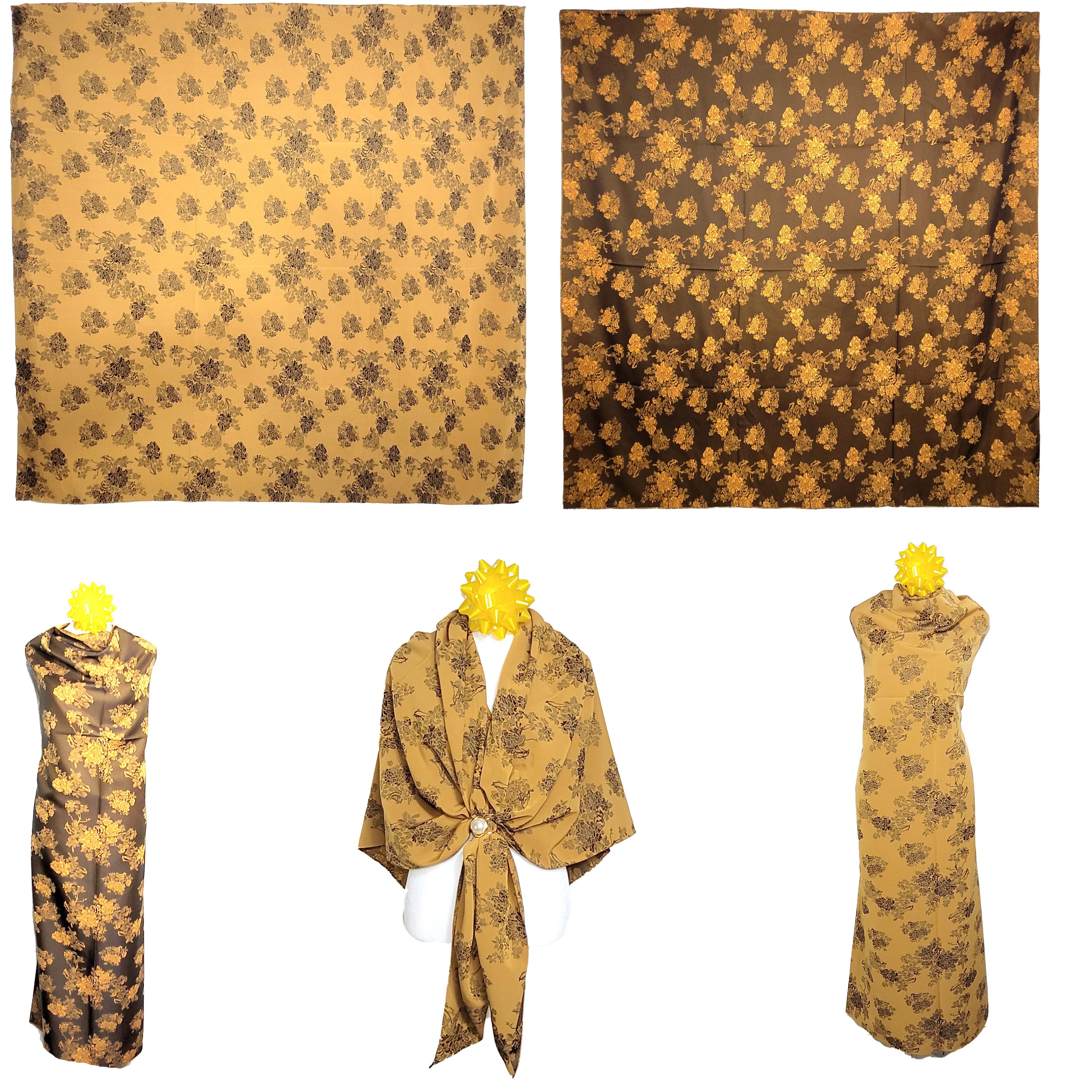 Other NWT Double-Sided Silk Scarf 52"x52" Large Square Wrap 3009 Size ONE SIZE - 1 Thumbnail