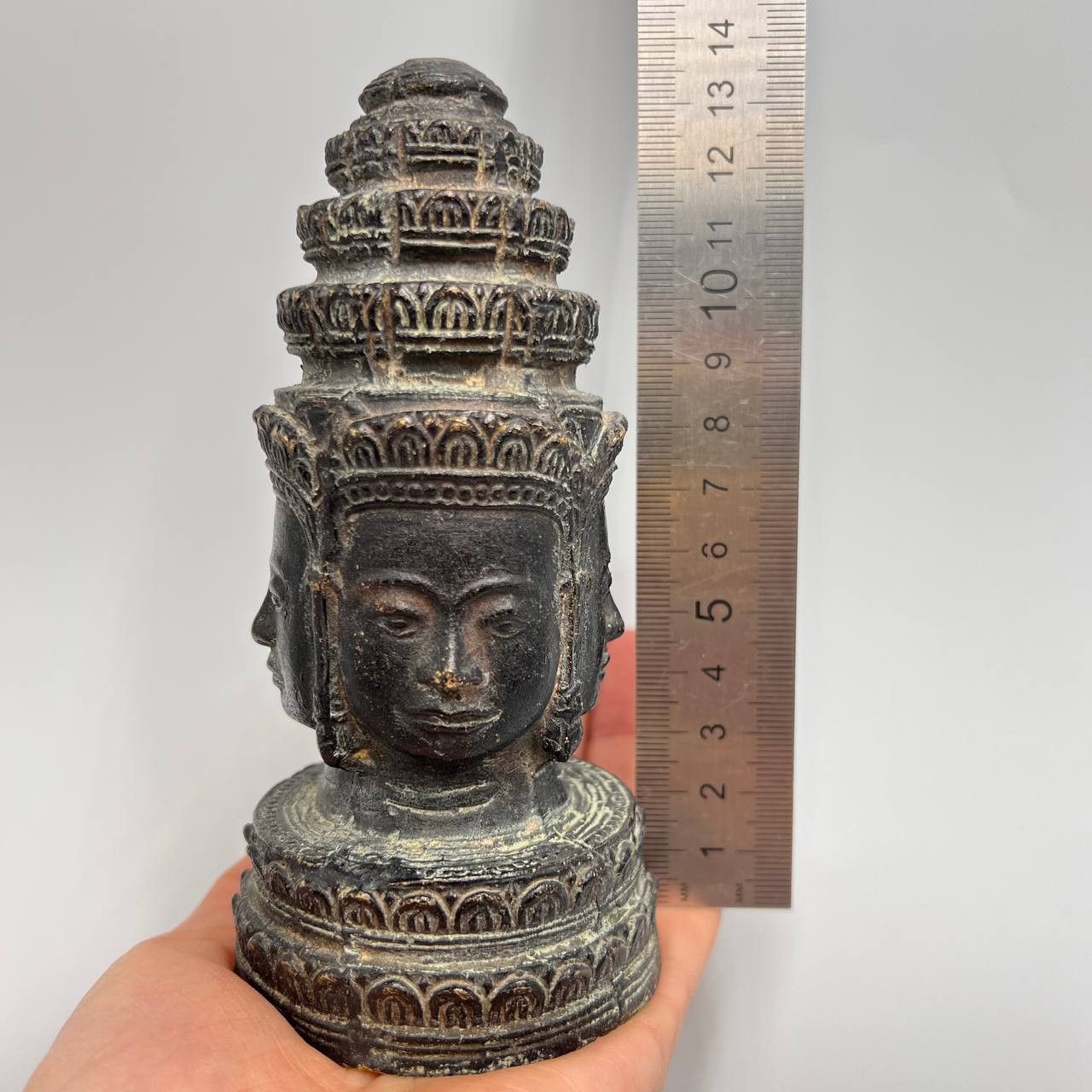 Vintage Vintage Buddha Figure Shiva Head Statue Buddhism Art Bronze Size ONE SIZE - 1 Thumbnail
