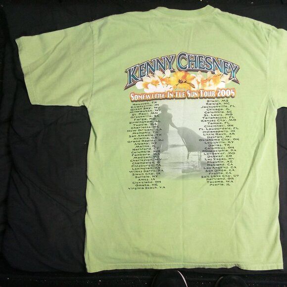 Band Tees × Vintage Vintage Kenny Chesney Somewhere In The Sun Tour 05 T-Shirt Size US L / EU 52-54 / 3 - 5 Thumbnail