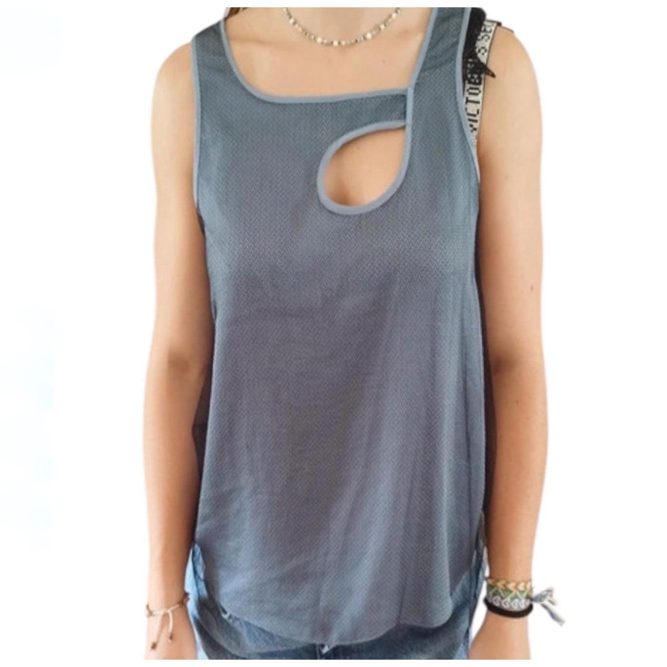 Cop Copine The Cop Copine Neutral Cutout Top Size ONE SIZE - 2 Thumbnail