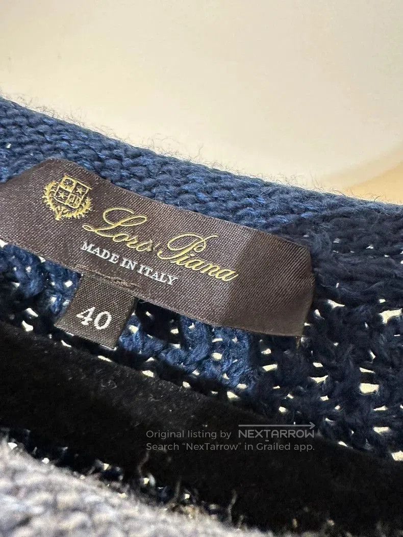 The Row navy sweater and white jeans set . Size US M / EU 48-50 / 2 - 2 Thumbnail