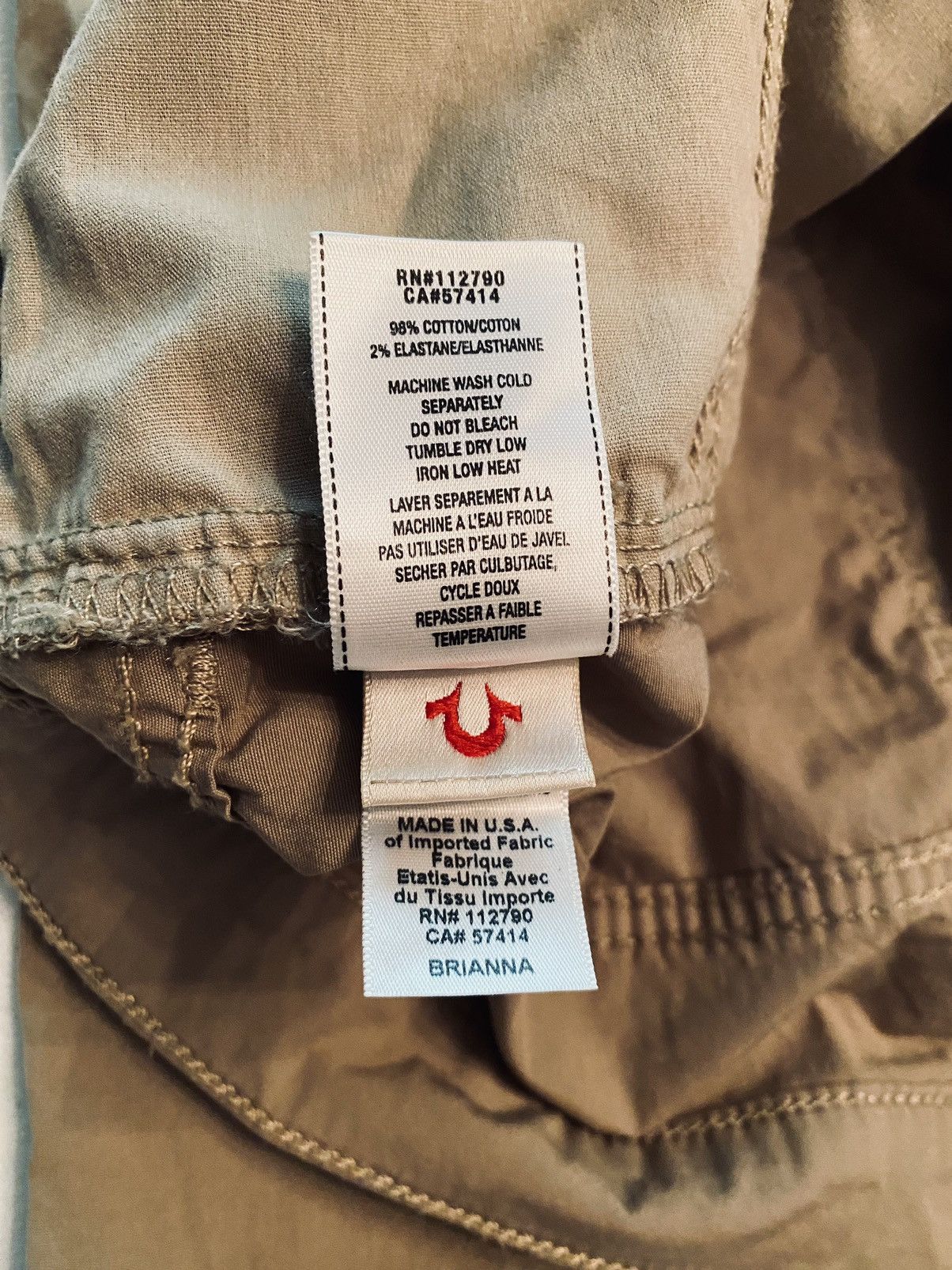 True Religion True Religion 🇺🇸 Brianna Boyfriend Coriander Overdye Poplin Size 31" - 8 Thumbnail