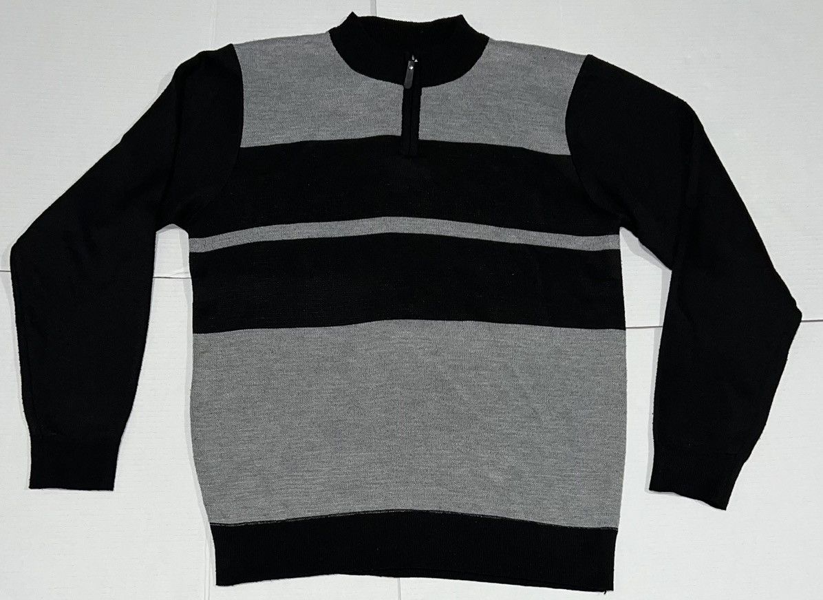 Other Vintage Cambridge Classics Black Grey Knit Sweater 1/4 Zip Size US XL / EU 56 / 4 - 1 Thumbnail