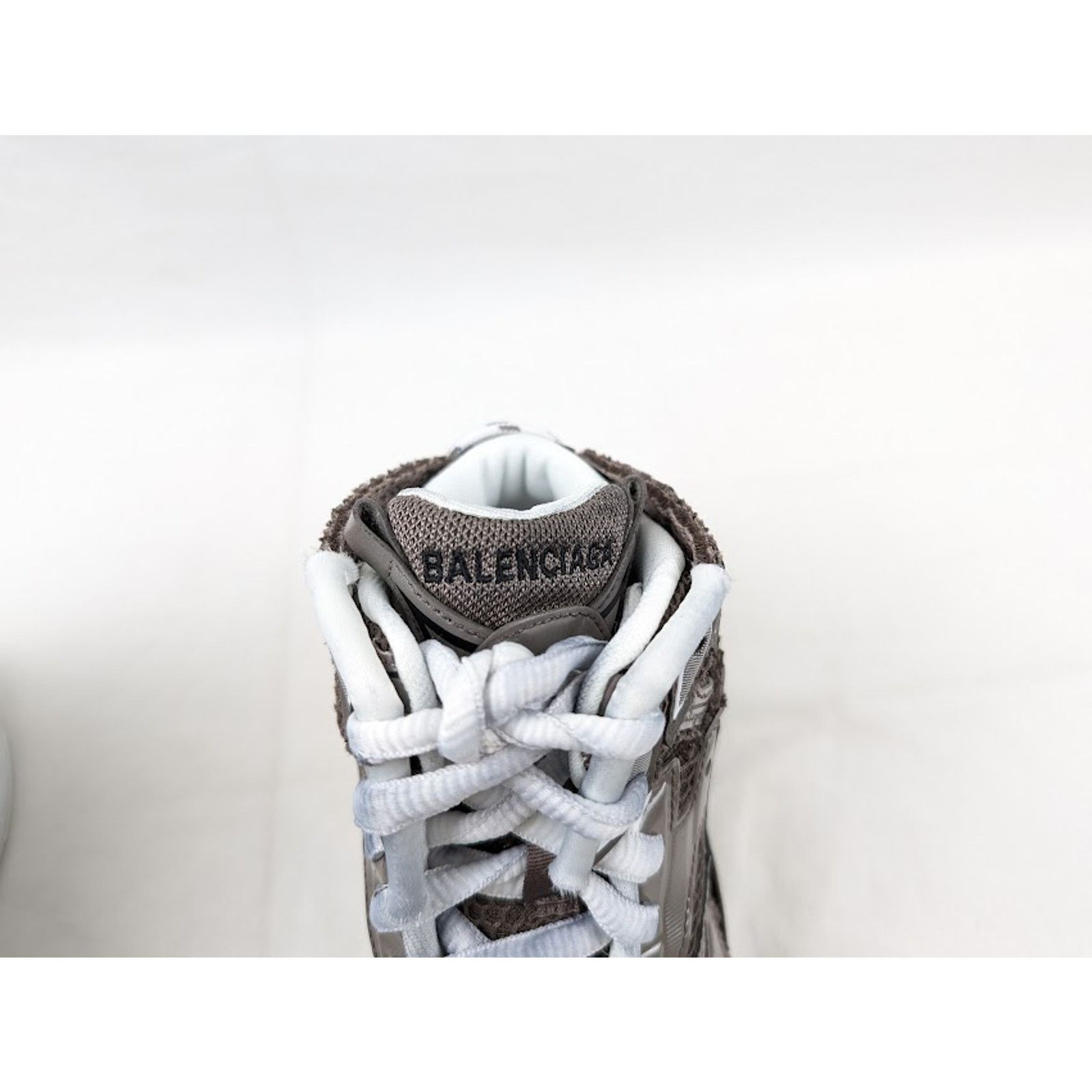 Balenciaga o1rshd1 Runner Hi-Top Sneakers in Grey/White/Black Size US 12 / EU 45 - 5 Thumbnail