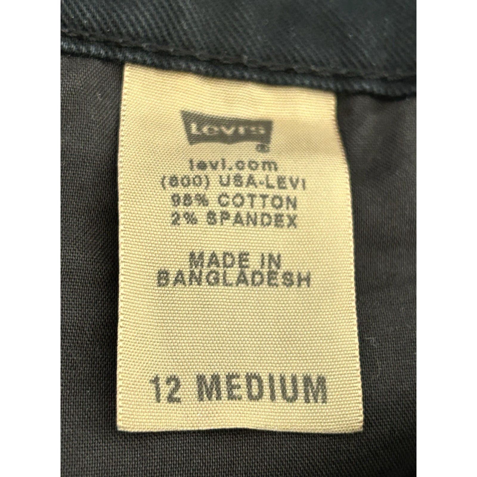 Levi's Womens Levi's 550 Bootcut Jeans Black Dark Wash Regular Size 12 High Rise Relaxed Stretch Denim Logo 90s Y2K Size 34" / US 12 / IT 48 - 7 Thumbnail