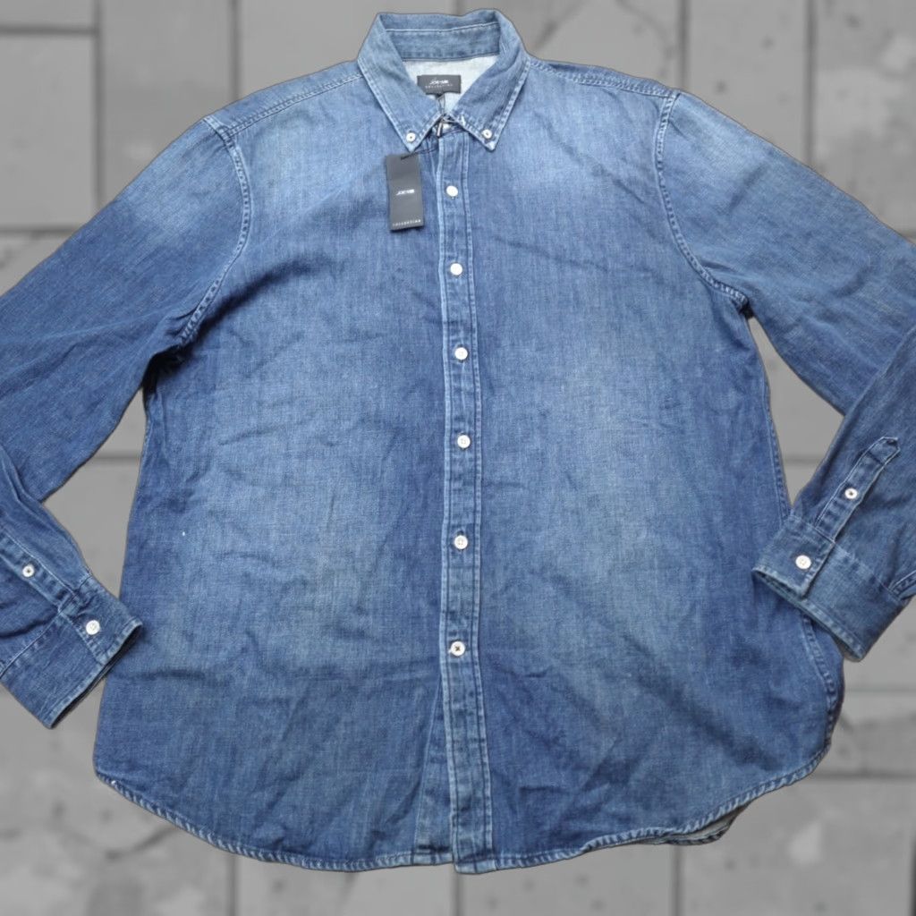 Vintage Joe's Jeans Shirt XL Blue Button Front Cotton NEW Men Size US XL / EU 56 / 4 - 1 Thumbnail