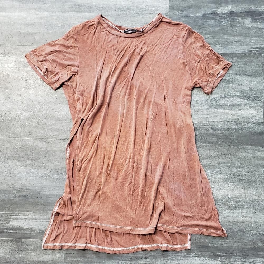 Designer Chocolate Melville High Low Short Sleeve Size ONE SIZE - 1 Thumbnail