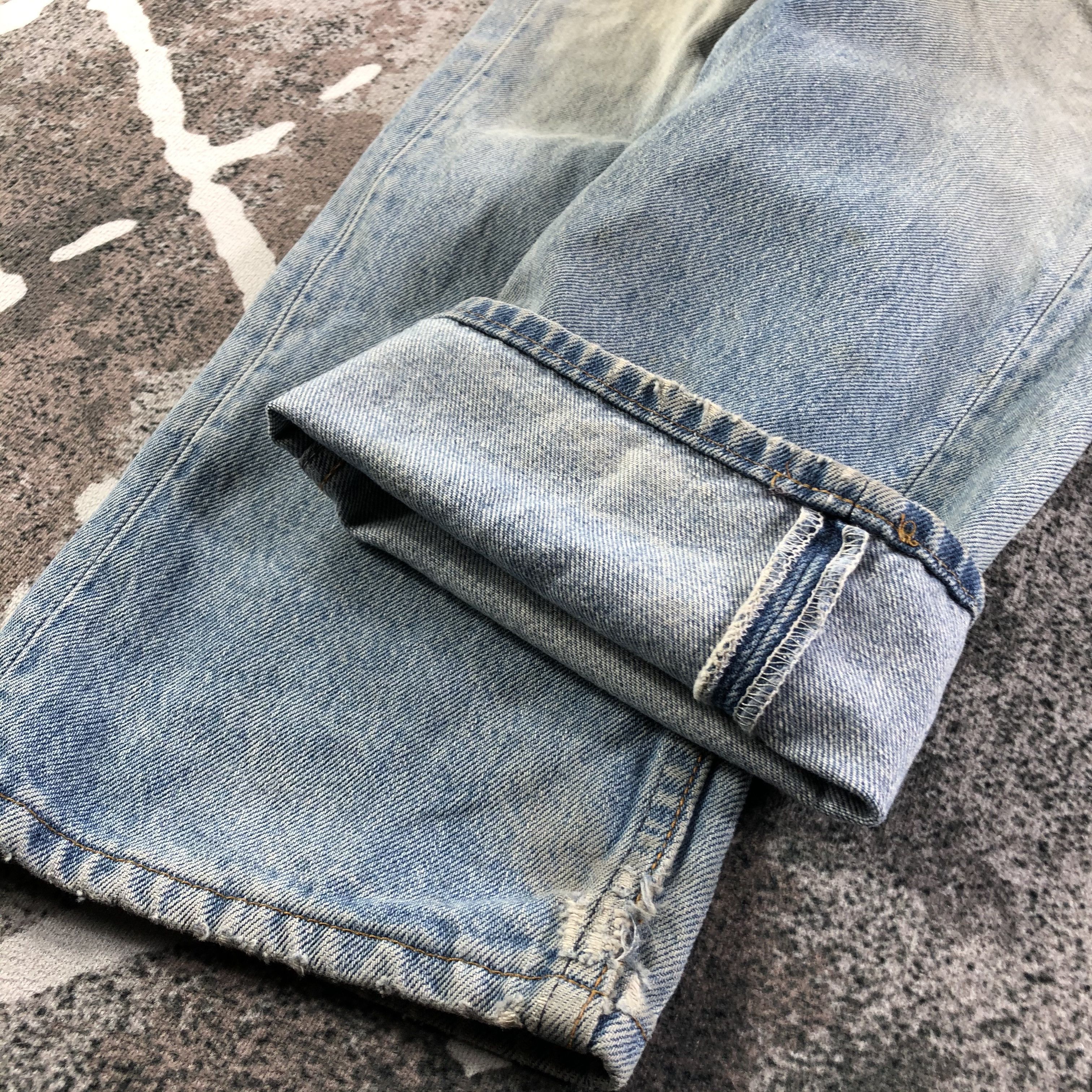 Levi's Vintage 90s Levis 501 Jeans Rusty Wash Denim KJ2311 Size US 27 - 7 Thumbnail