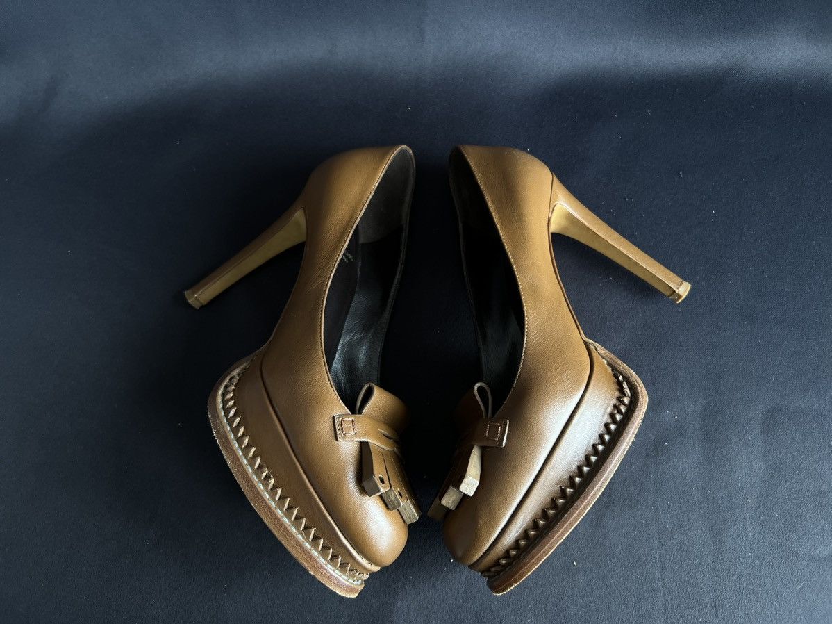 Moschino Moschino Cheap&Chic Leather Heels Brown Size US 7 EU 37 1/2 Size US 7 / IT 37 - 7 Thumbnail