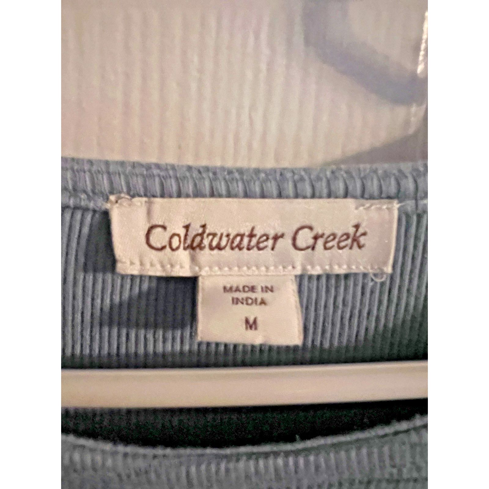 Coldwater Creek Coldwater Creek Women's Sweater Medium Ribbed Stretch Blouse Size M / US 6-8 / IT 42-44 - 3 Thumbnail