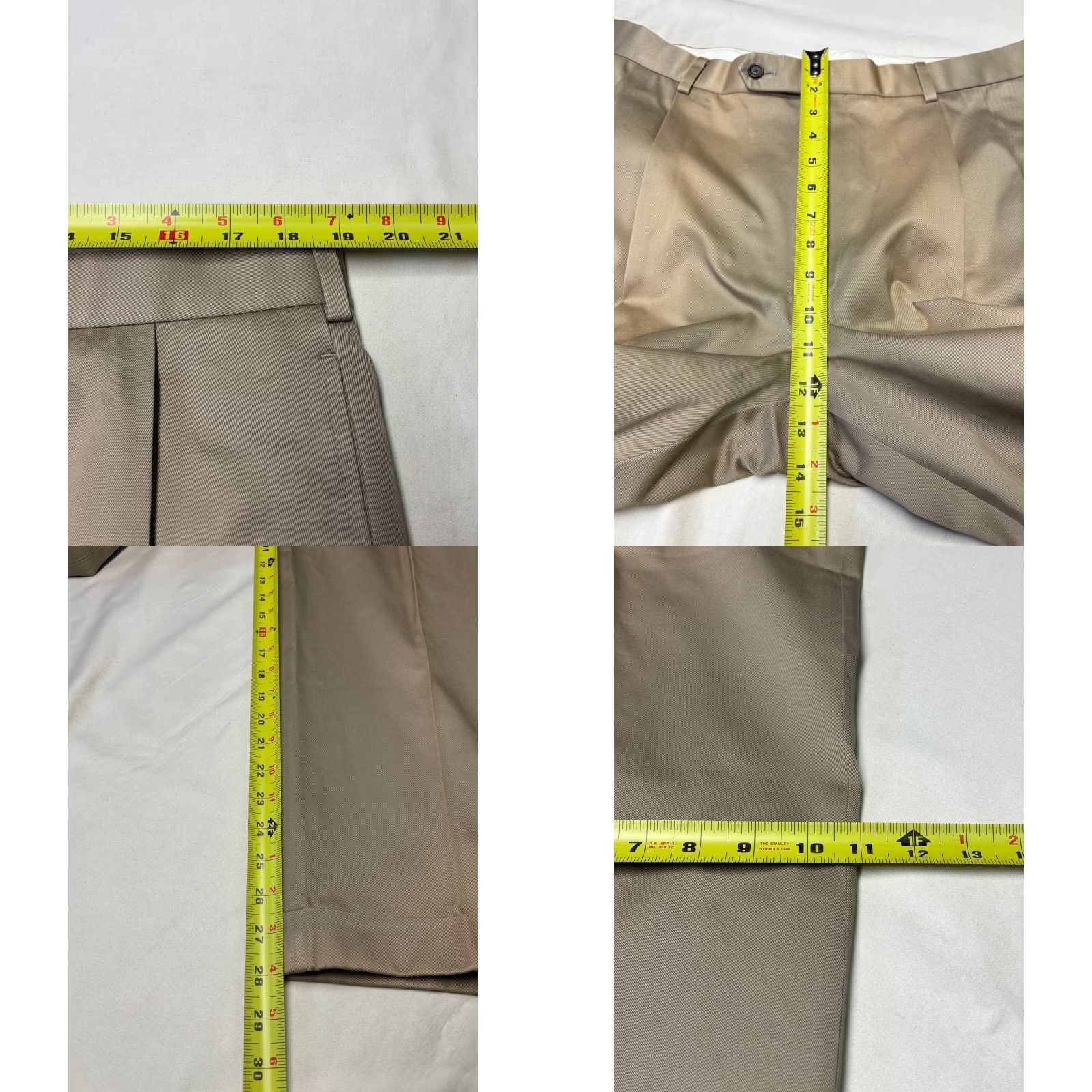 Brooks Brothers Brooks Brothers Country Club Mens Pleated Chino Pants Beige Cuffed 38 Regular Straight Pants Size US 38 / EU 54 - 8 Thumbnail