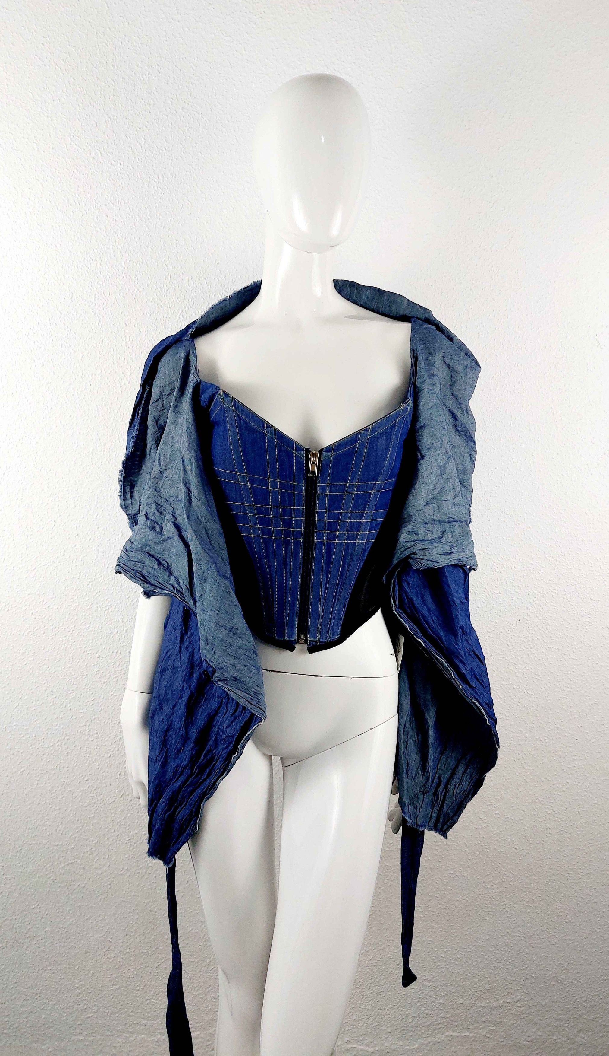 Vivienne Westwood Plein Sud Faycal Amor Leather Cuir Patchwork Corset Bustier Size M / US 6-8 / IT 42-44 - 2 Thumbnail