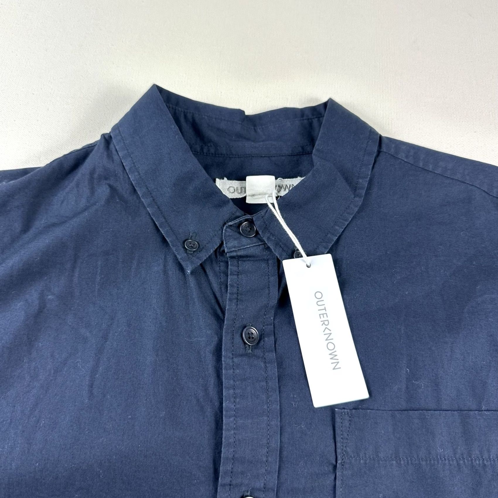 Outerknown Outerknown The Studio Shirt Ink Blue Garment Dyed Organic Cotton Mens Small Size US S / EU 44-46 / 1 - 4 Thumbnail