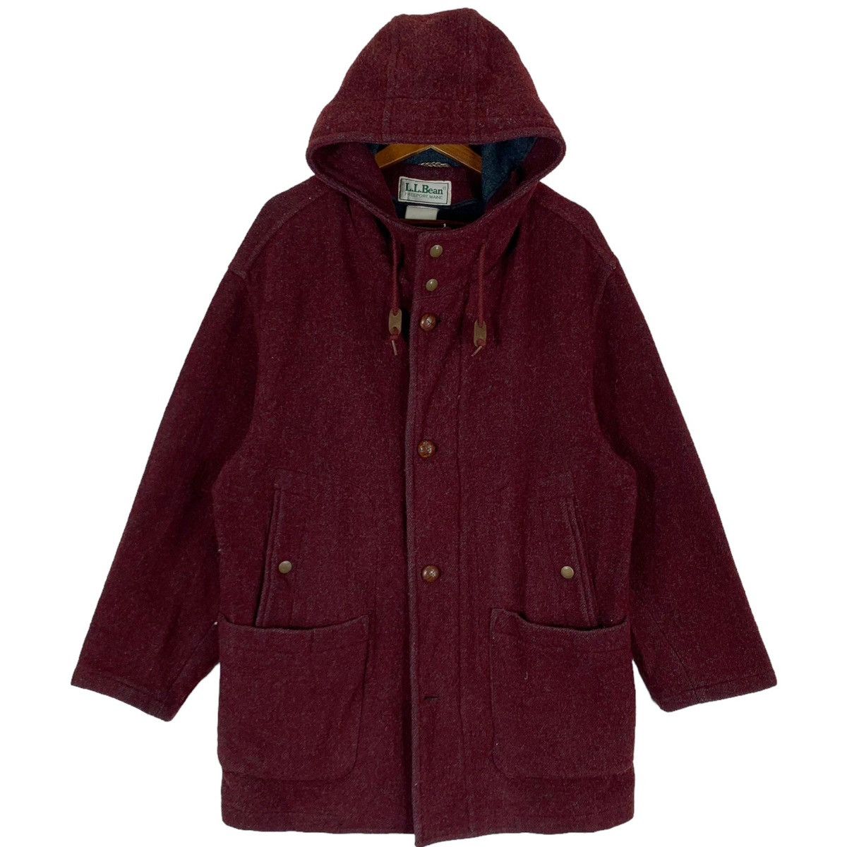 L.L. Bean × Vintage VINTAGE L.L. BEAN OUTDOOR WOOL HOODIE PARKA JACKET Size US M / EU 48-50 / 2 - 1 Thumbnail