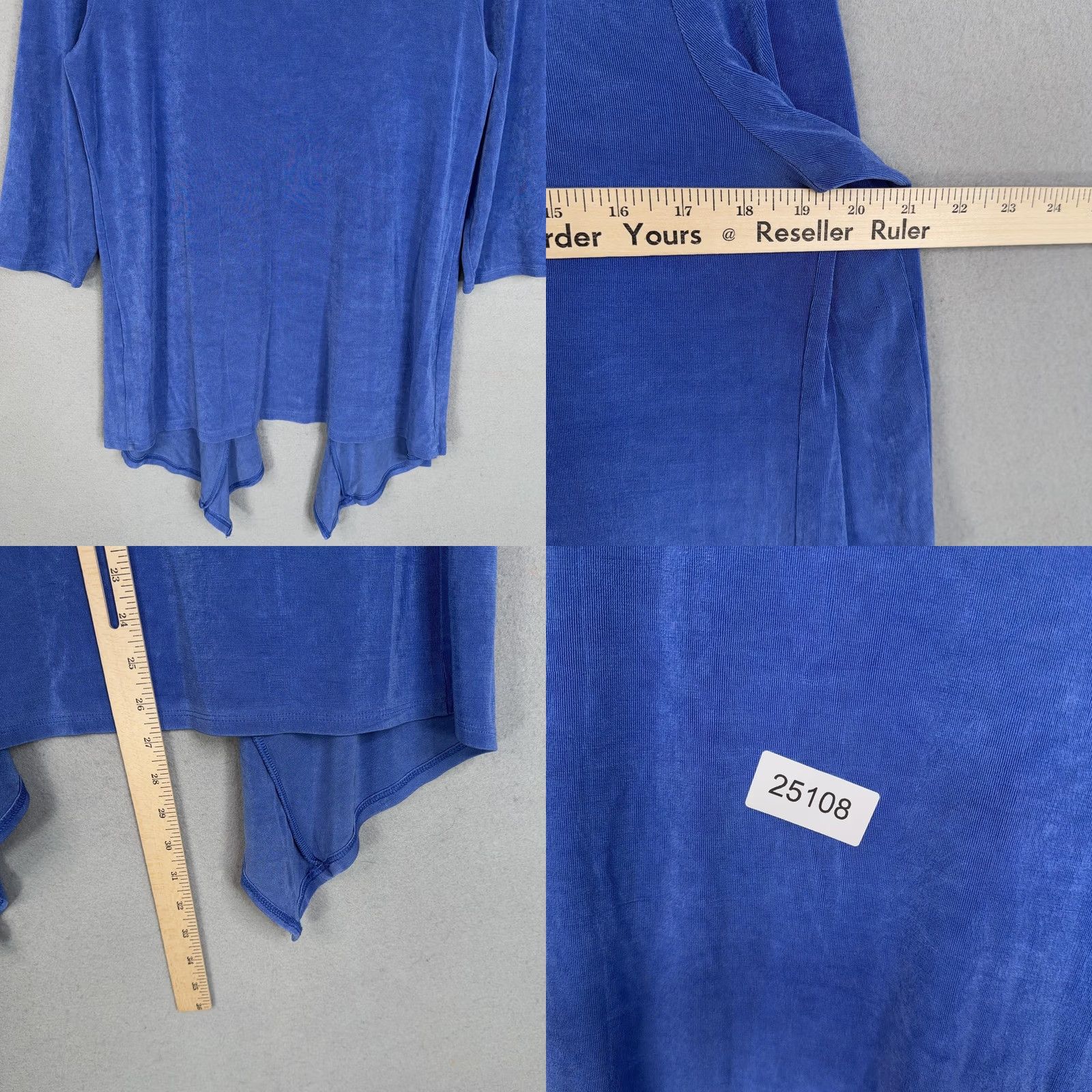 Vintage Chico's Travelers Cardigan Sweater Womens 1 Blue Open Front Lightweight Knit Cardigan 3/4 Sleeve Casual Travel Womens Size M / US 6-8 / IT 42-44 - 8 Thumbnail