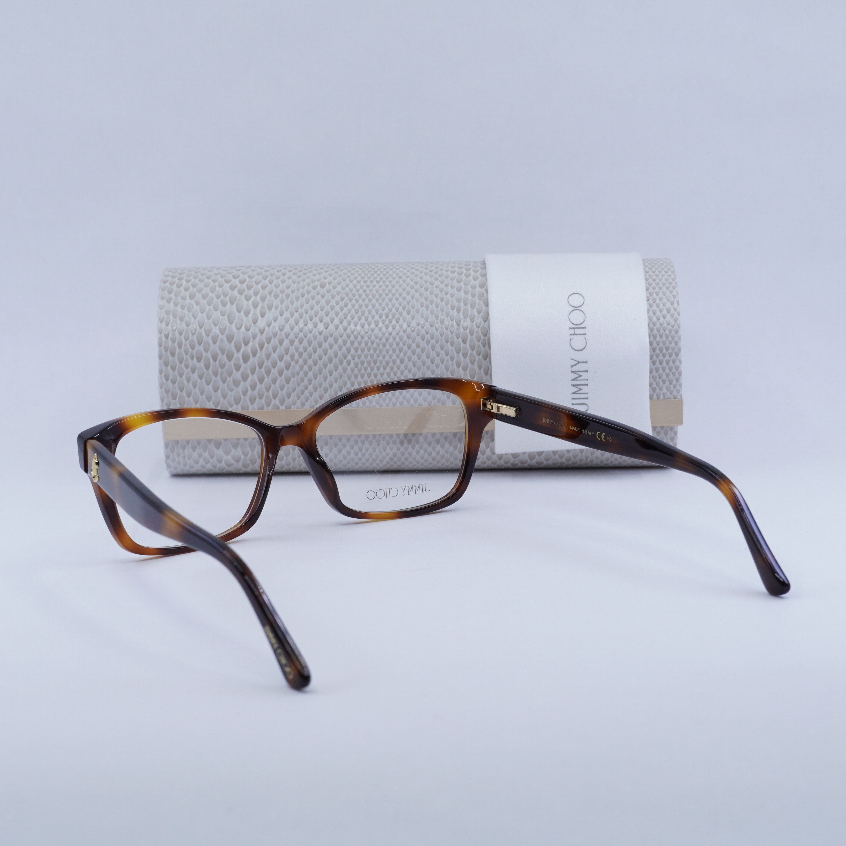 Jimmy Choo Jimmy Choo JC270 0086 00 Eyeglasses Havana 53mm Rectangle Size ONE SIZE - 6 Thumbnail