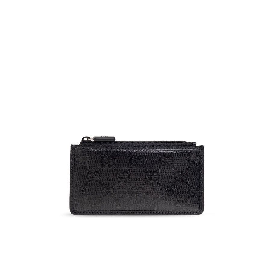 Gucci GUCCI Monogram Card Holder Beige Ebony New & Authentic Size ONE SIZE - 1 Thumbnail