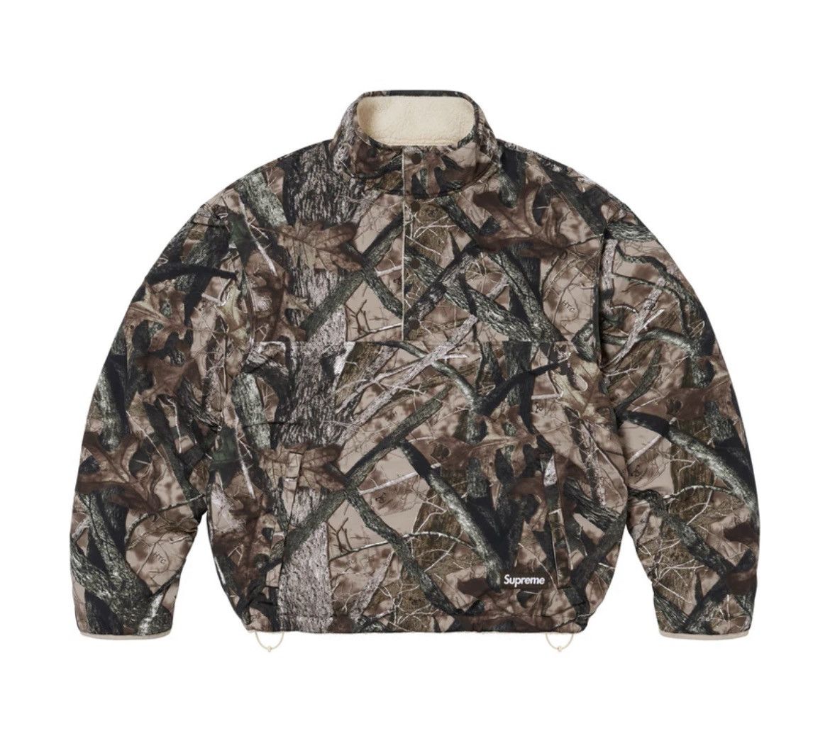 Supreme Polartec Shearling Reversible Pullover Camo