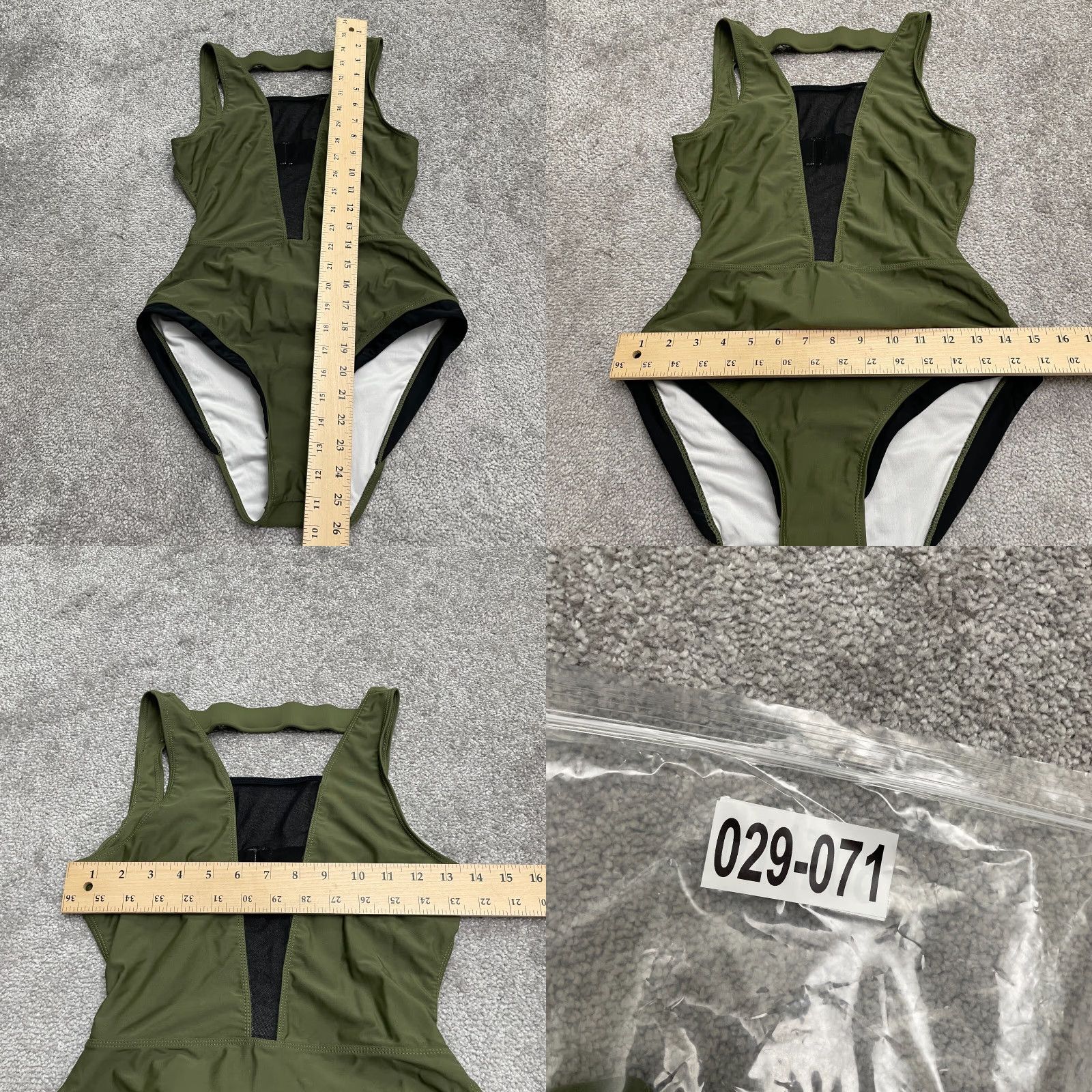 Vintage CUPSHE One Piece Swimwear Bodysuit Women's Medium Green Backless Beach Summer Bathing Suit Adult M Green Backless Women's Size M / US 6-8 / IT 42-44 - 8 Thumbnail