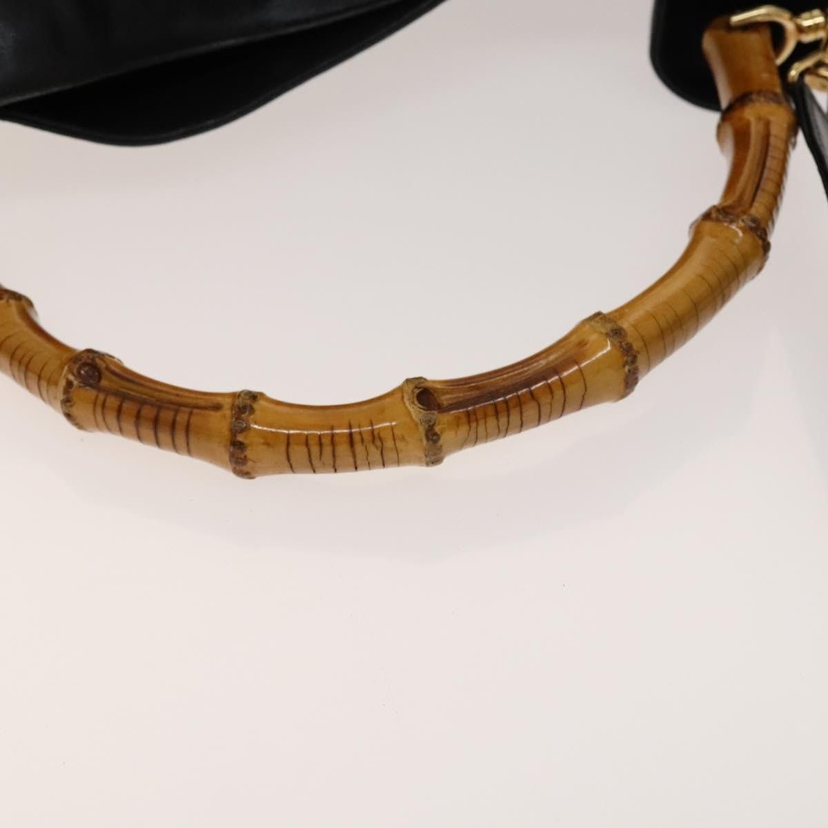 Gucci GUCCI Bamboo Shoulder Bag Leather Black Gold 001 001 Size ONE SIZE - 9 Thumbnail