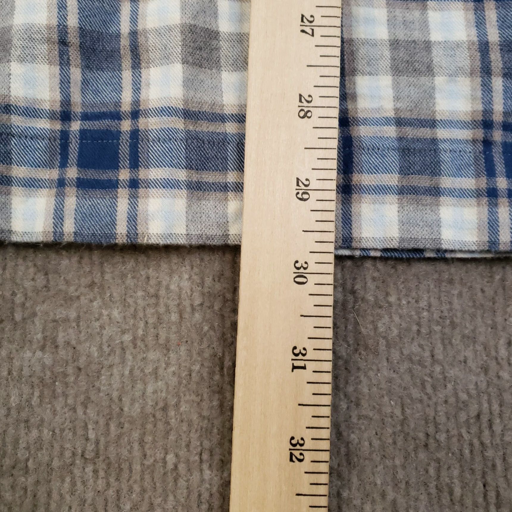 Hanro Hanro Plaid Pajama Shirt Womens XL Long Sleeve Button Up Casual Top Blue Gray Size XL / US 12-14 / IT 48-50 - 4 Thumbnail