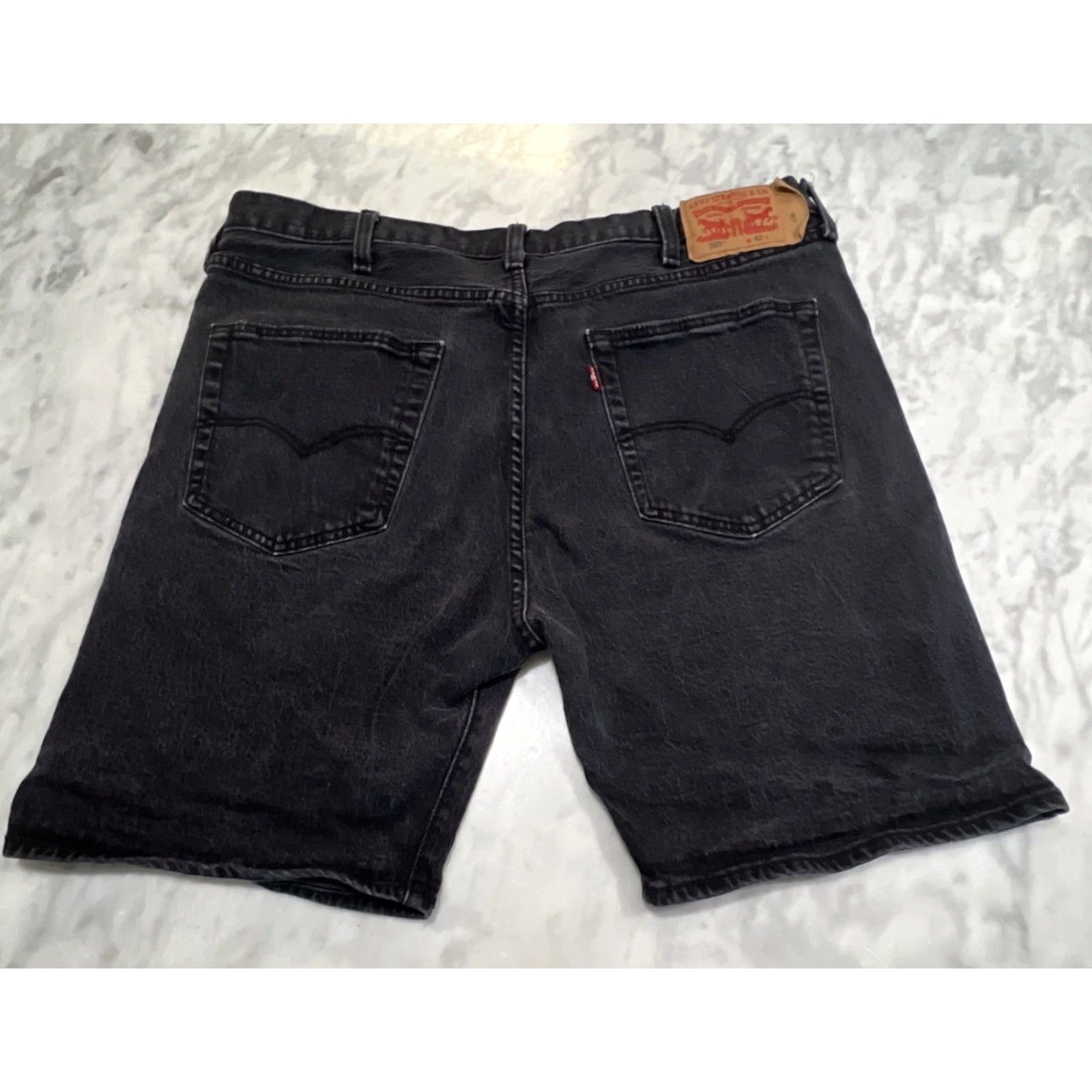 Levi's Levi's 501 Shorts Mens 42 Denim Black Button Fly Inseam 8-9 in 90s Chino American Outdoor Casual Size US 42 / EU 58 - 5 Thumbnail